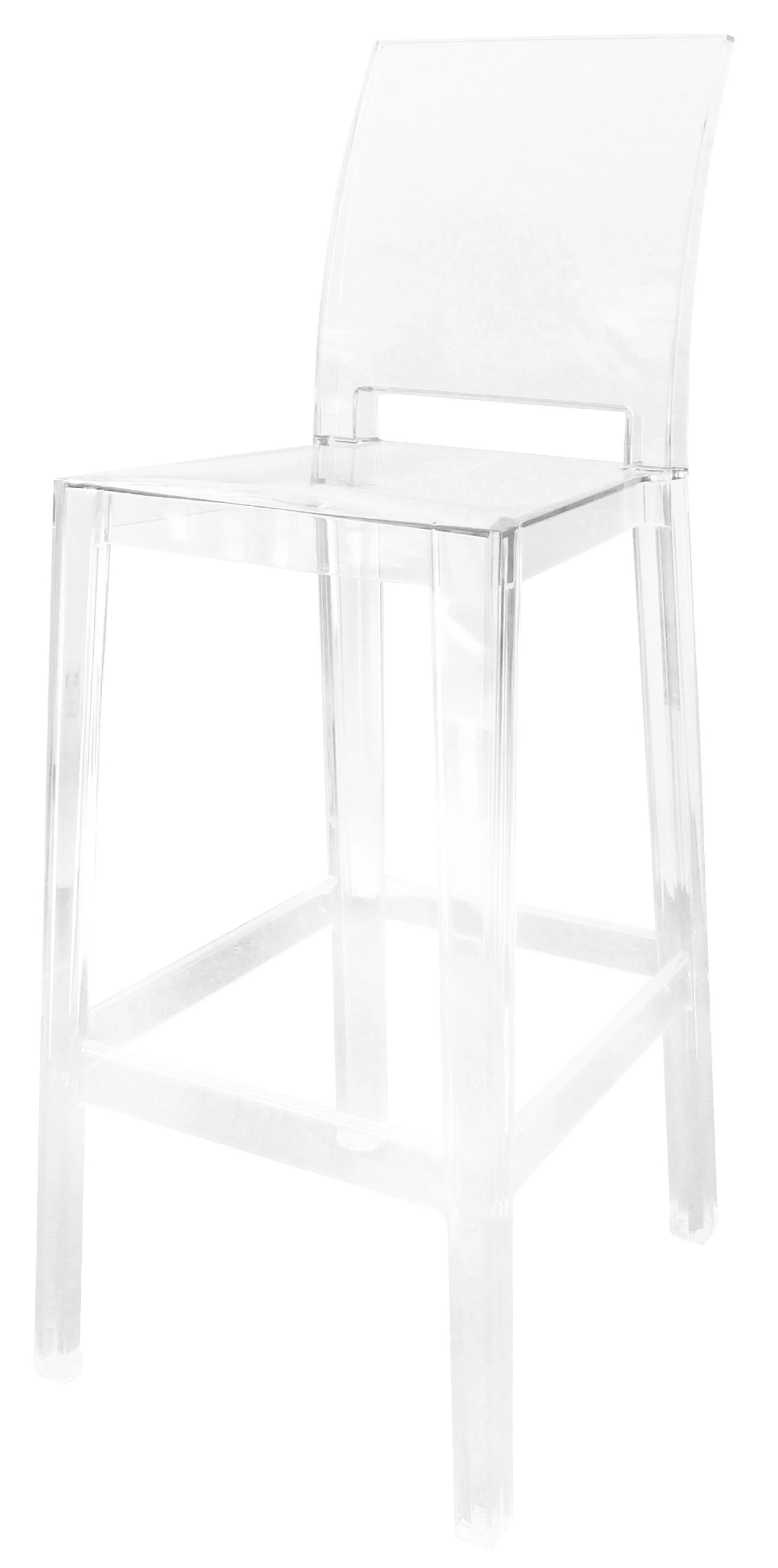 Tabourets De Bar D'extérieur>Kartell Chaise De Bar One More Please Plastique Transparent / H 75Cm - Cristal