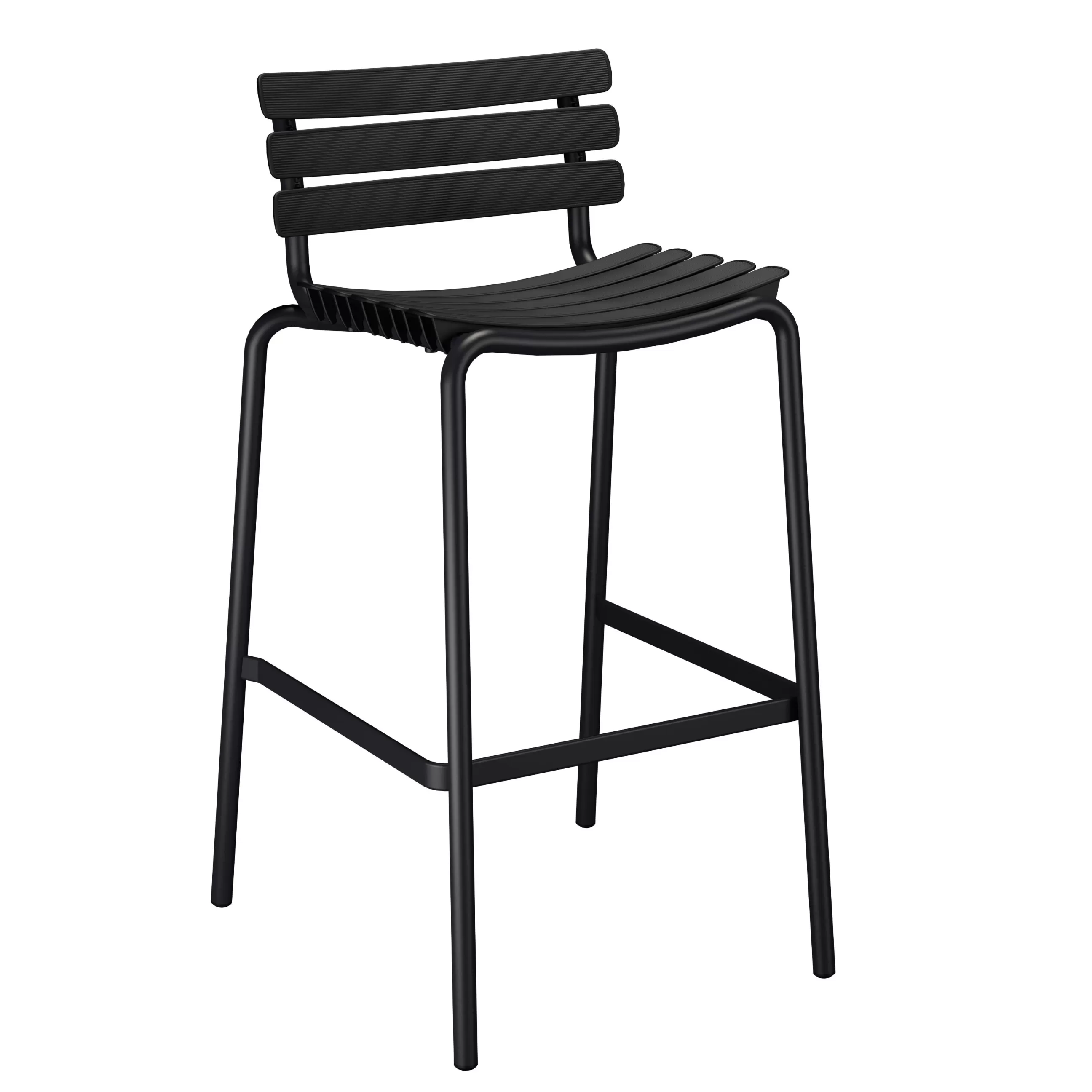 Tabourets De Bar D'extérieur>Houe Chaise De Bar Reclips Plastique/ H 76 Cm - Plastique Recycle - Noir