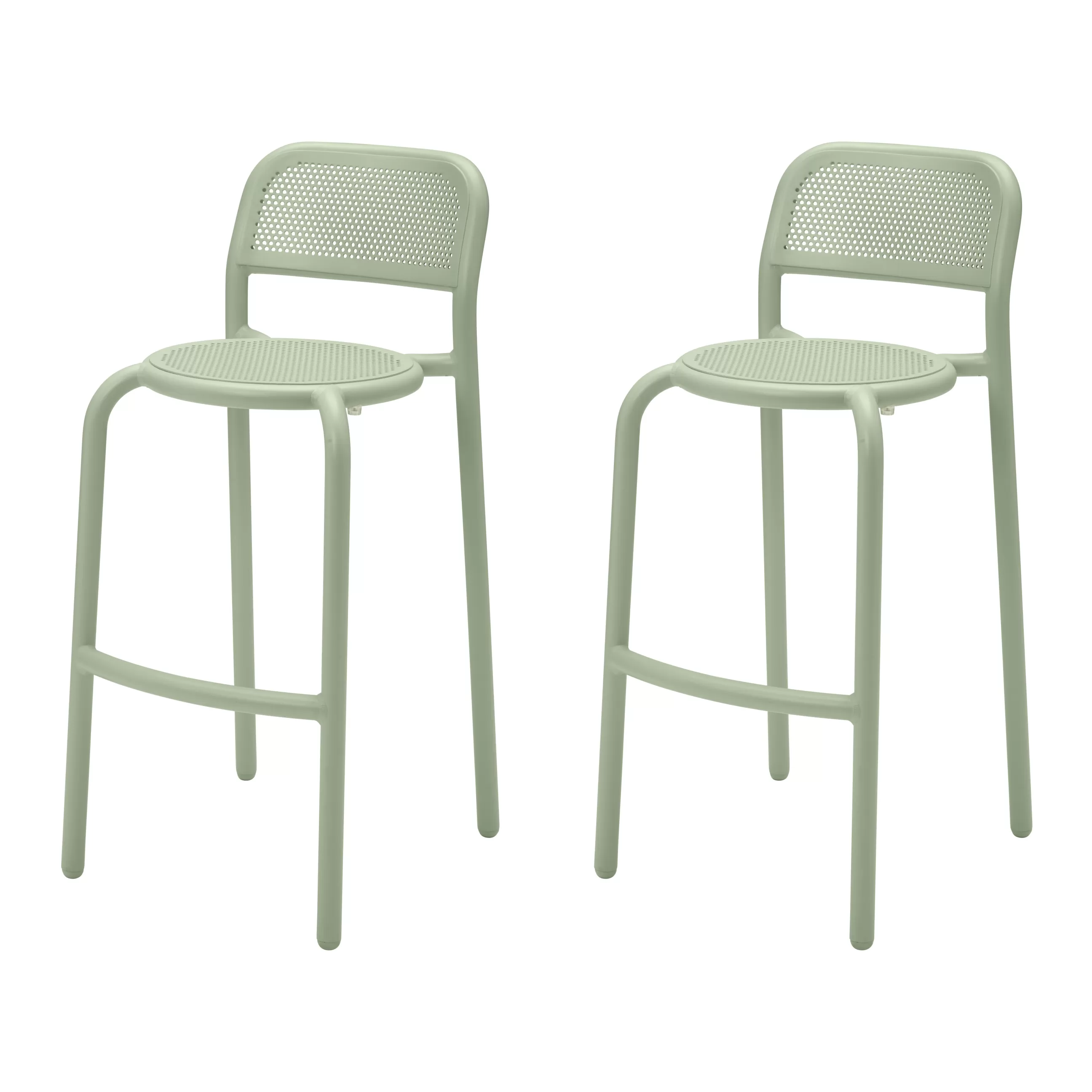 Tabourets De Bar D'extérieur>Fatboy Chaise De Bar Toni Barfly Metal/ H 82,3 Cm - Set De 2 / Aluminium Perfore - Vert