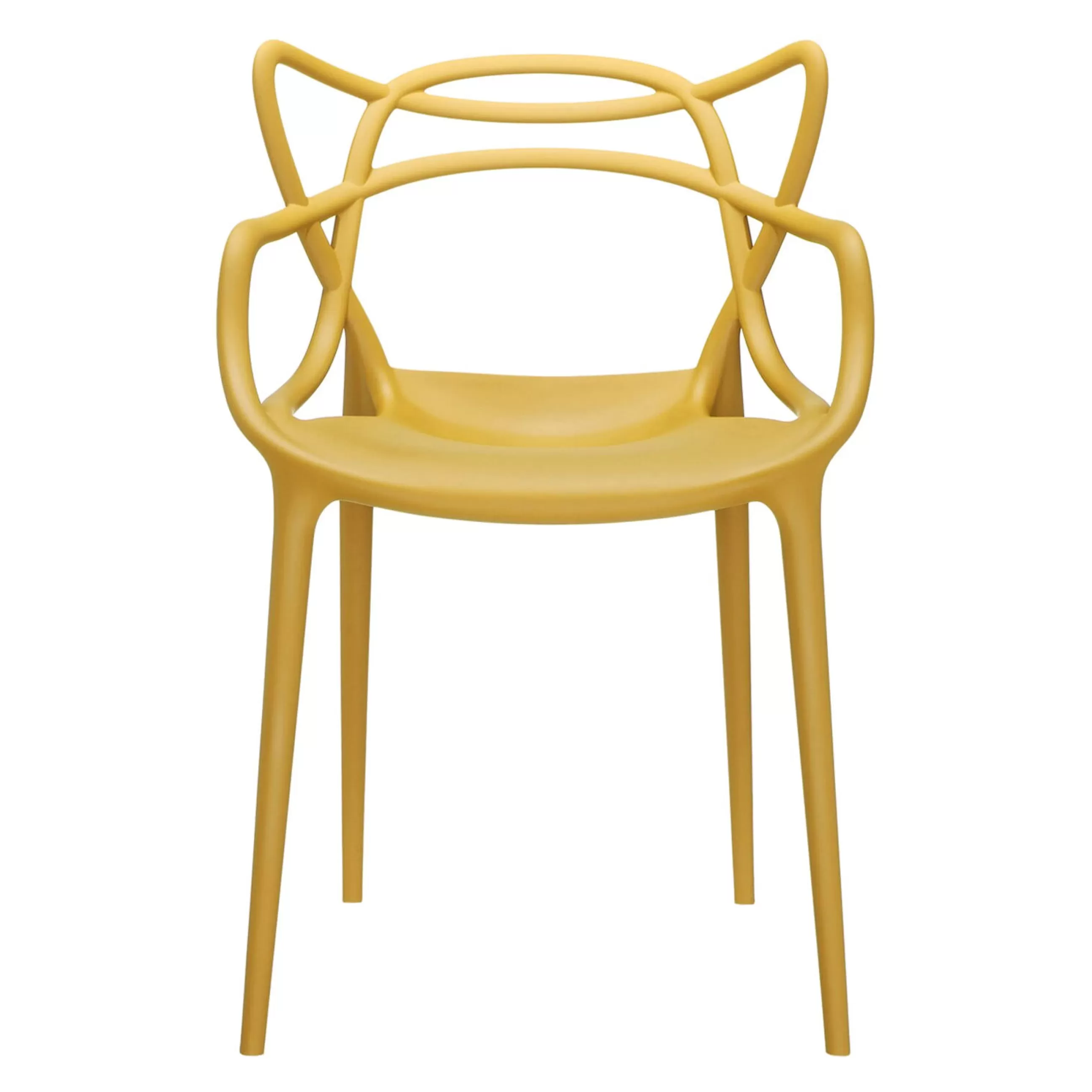 Chaises De Jardin>Kartell Chaise Empilable Masters Plastique Jaune Beige - Moutarde