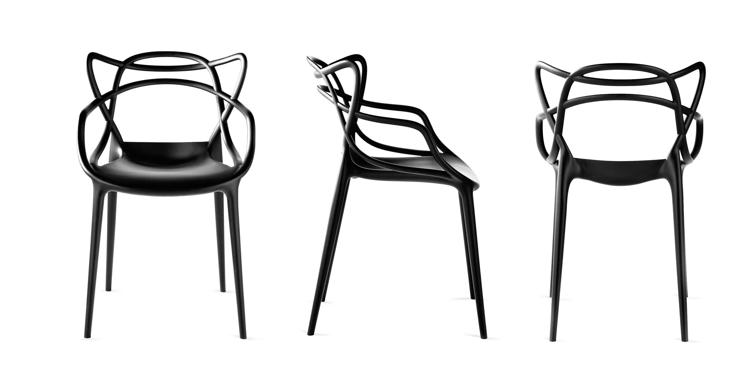 Chaises De Jardin>Kartell Chaise Empilable Masters Plastique- Noir