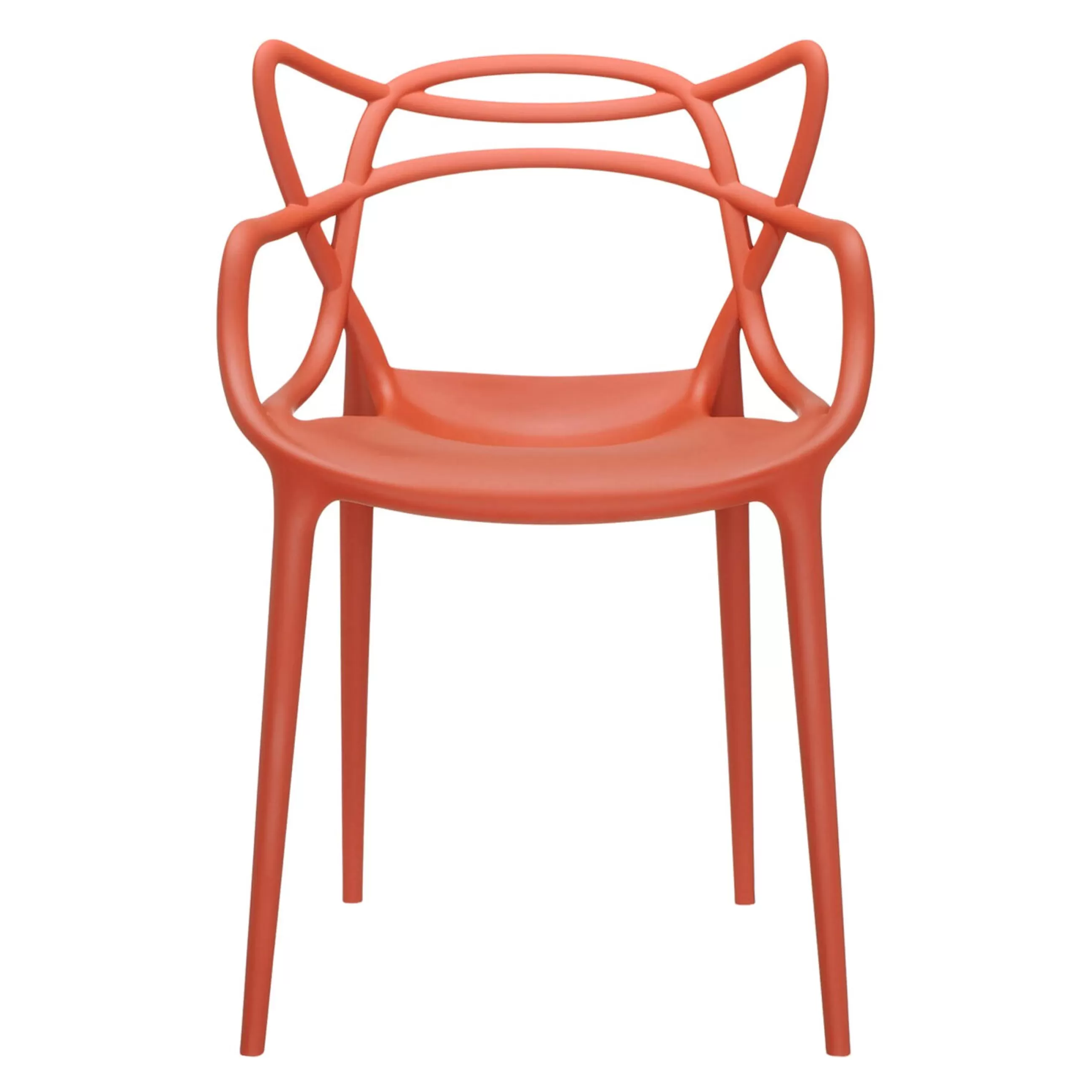 Fauteuils De Bureau>Kartell Chaise Empilable Masters Plastique Rouge - Orange Rouille