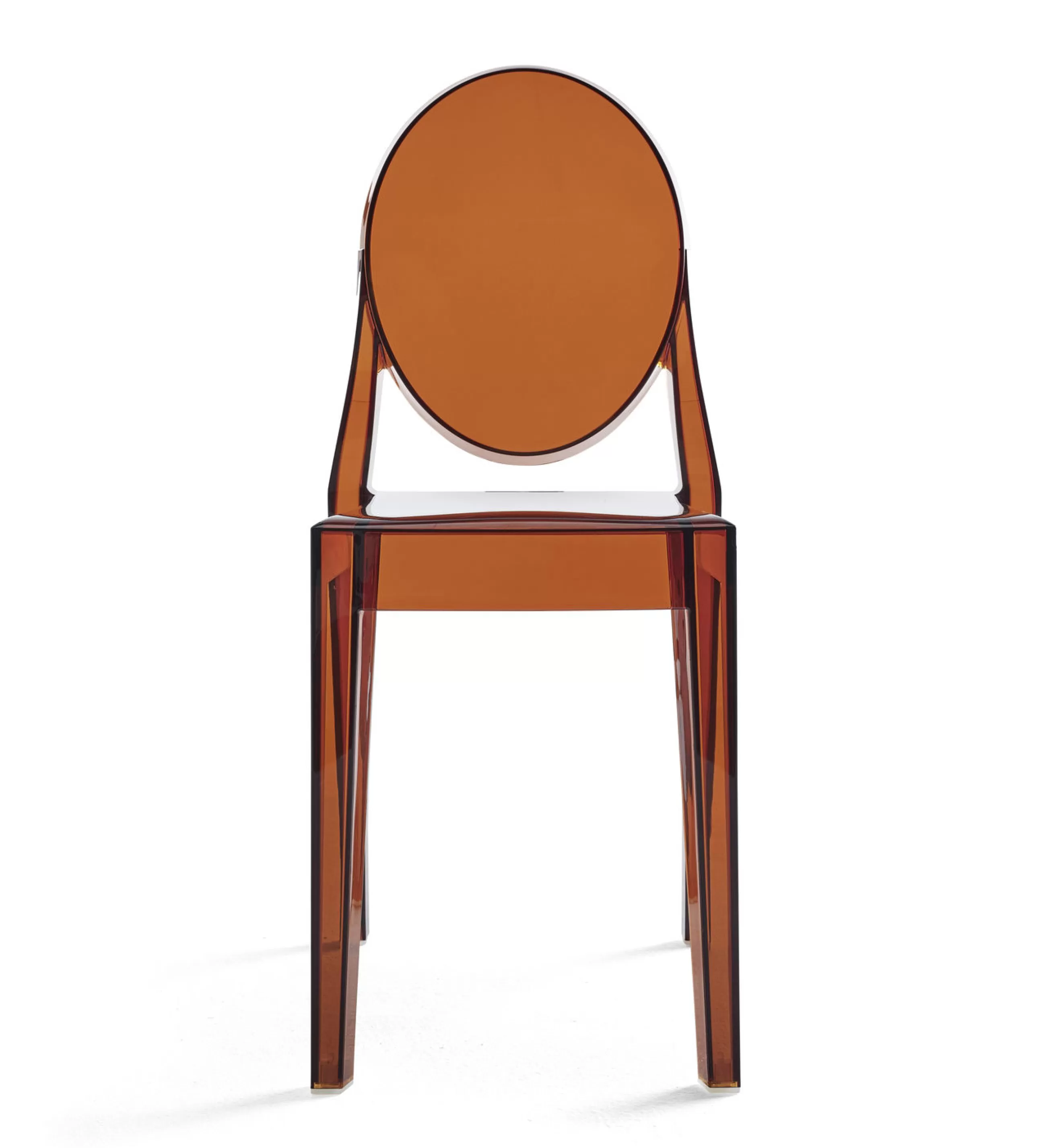 Chaises De Jardin>Kartell Chaise Empilable Victoria Ghost Plastique Orange Marron / Polycarbonate 2.0 - Ambre