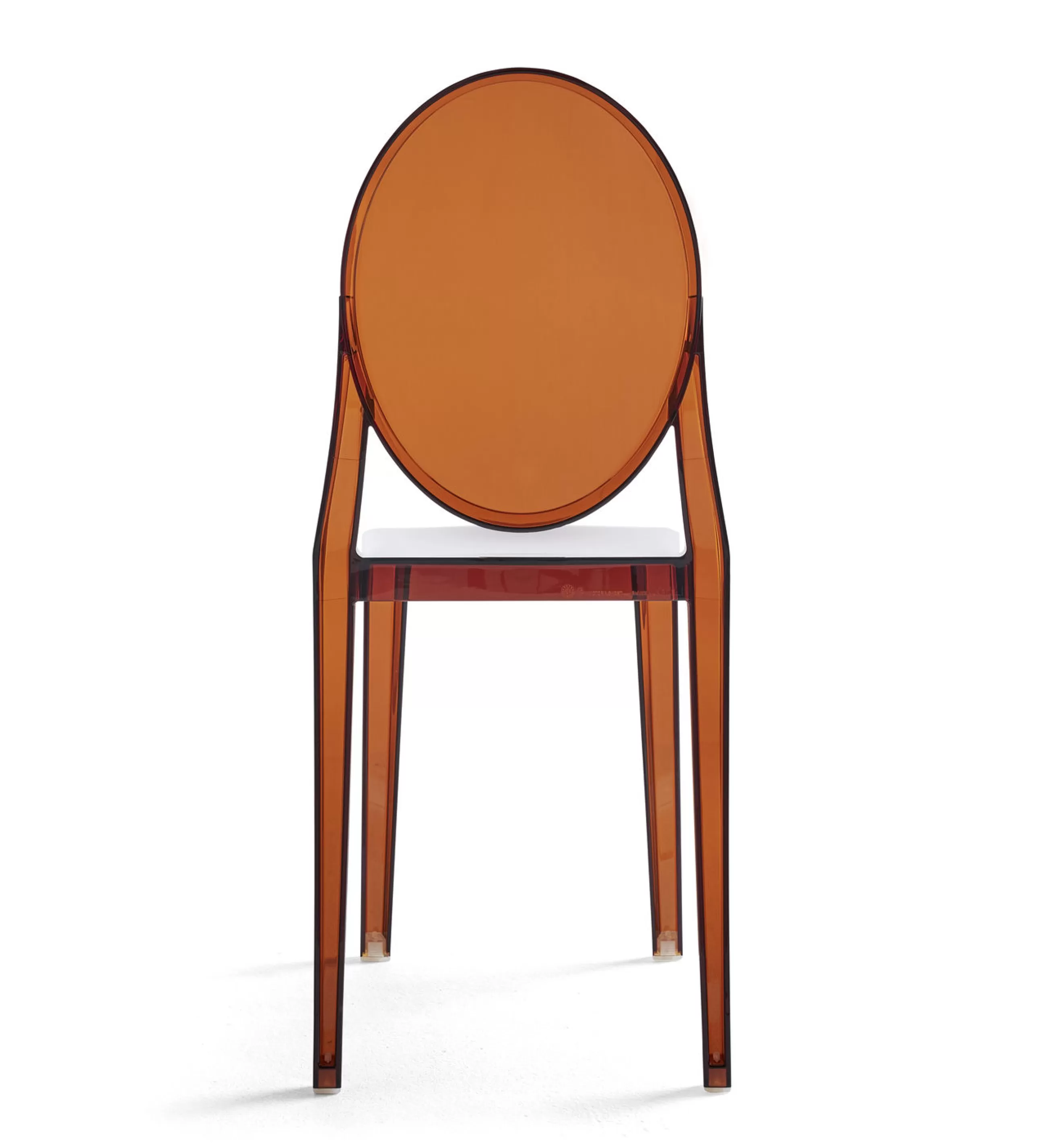 Chaises De Jardin>Kartell Chaise Empilable Victoria Ghost Plastique Orange Marron / Polycarbonate 2.0 - Ambre