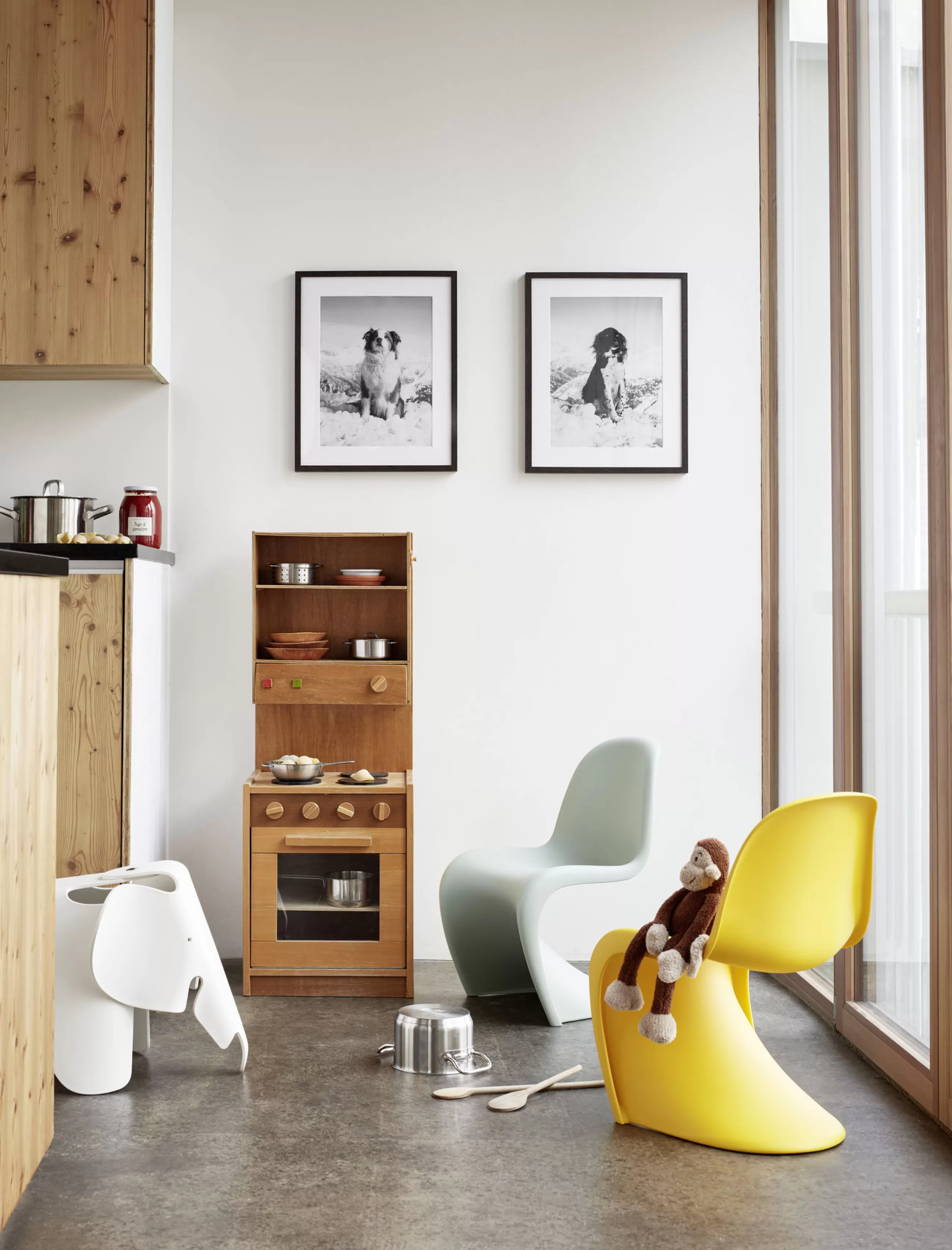 Mobilier Kids>Vitra Chaise Enfant Panton Junior Plastique Jaune / By Verner Panton, 1959 - Jaune Dore