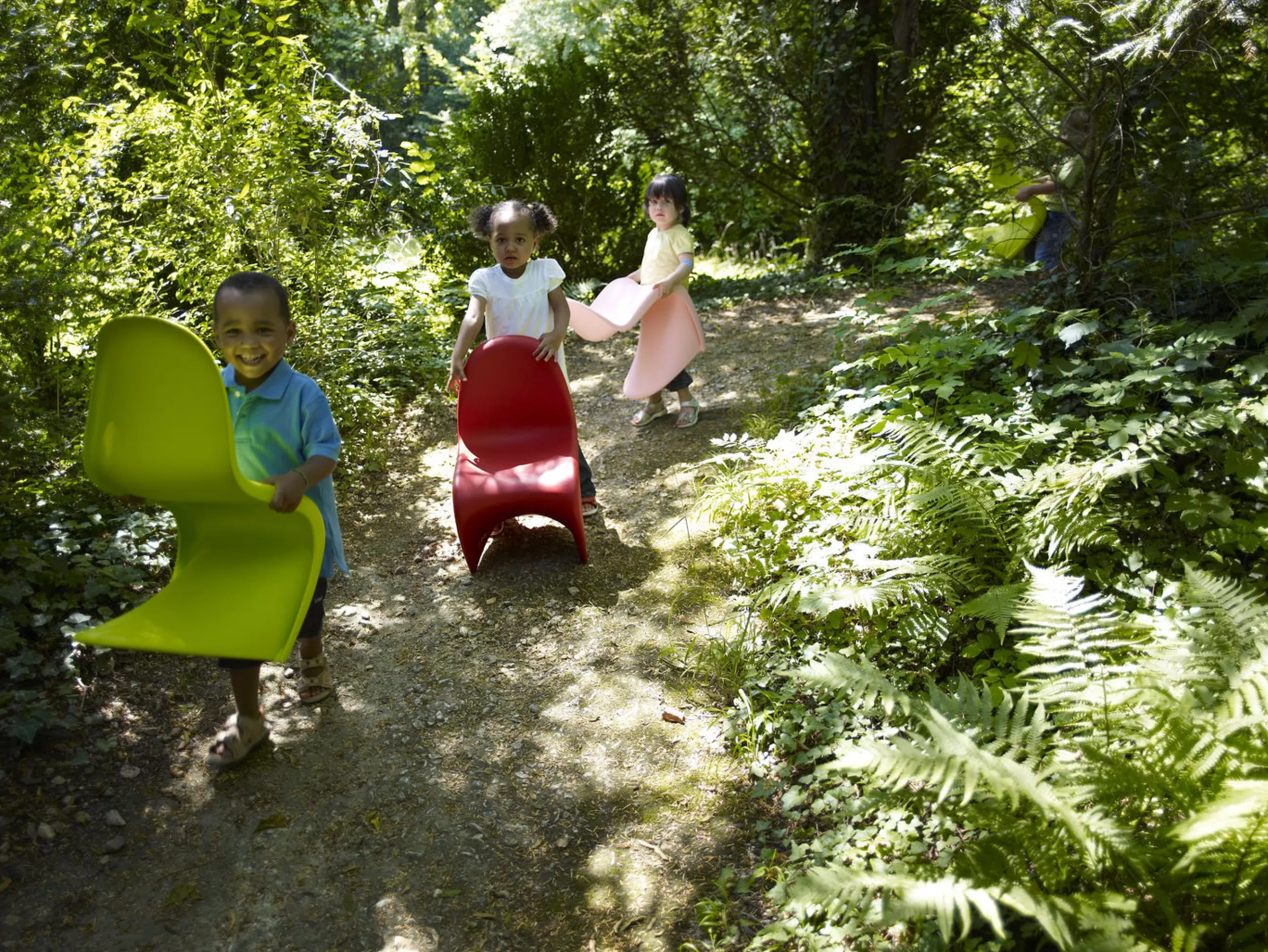 Chaises De Jardin>Vitra Chaise Enfant Panton Junior Plastique Rose / By Verner Panton, 1959 - Rose Tendre