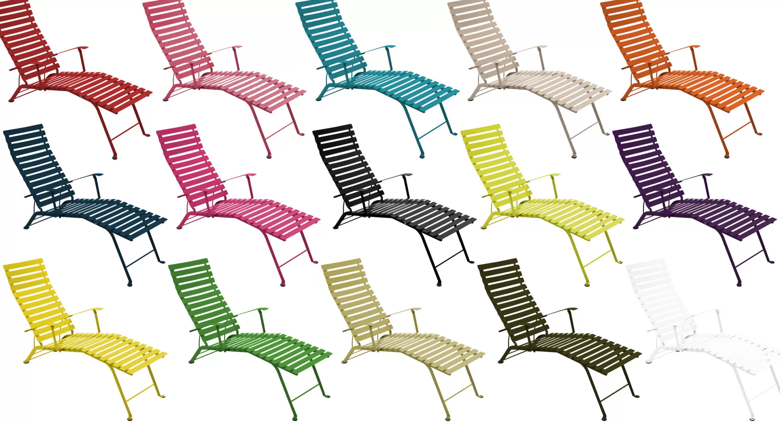 Bains De Soleil Chaises Longues Et Hamacs>Fermob Chaise Longue Pliable Inclinable Bistro Metalmetal/ Accoudoirs - Blanc