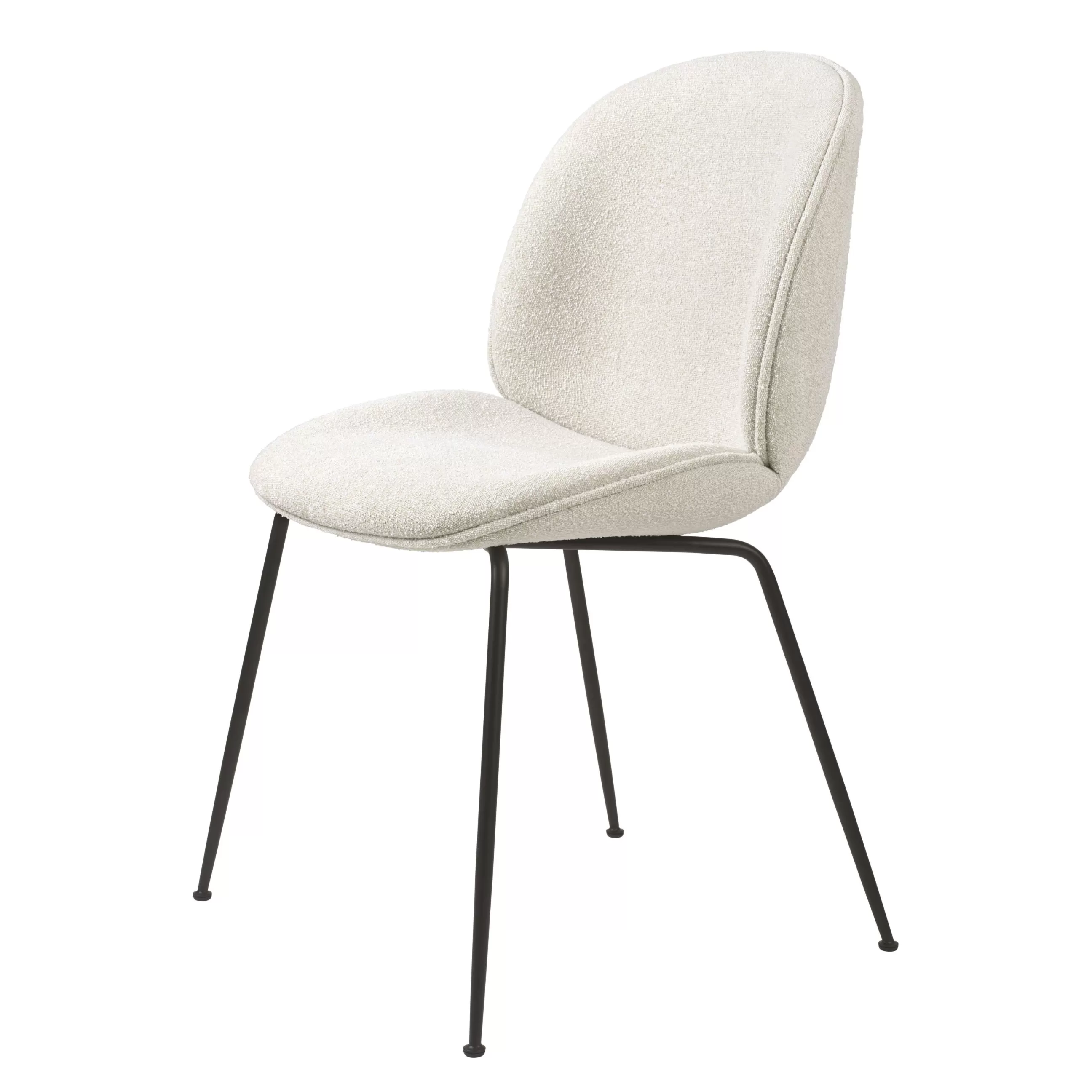 Fauteuils De Bureau>Gubi Chaise Rembourree Beetle Tissu / Tissu Boucle - Rembourrage Integral - Blanc