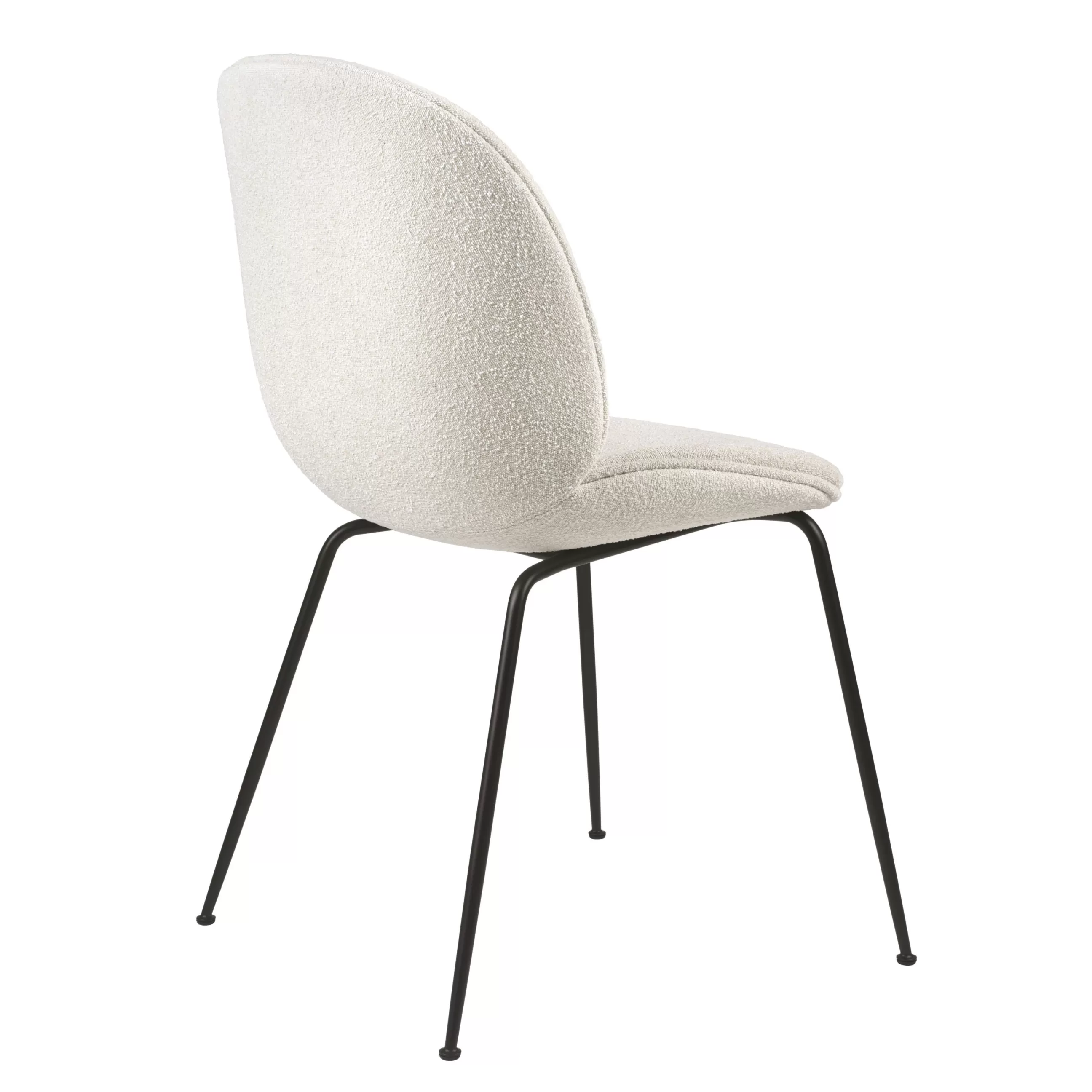 Fauteuils De Bureau>Gubi Chaise Rembourree Beetle Tissu / Tissu Boucle - Rembourrage Integral - Blanc