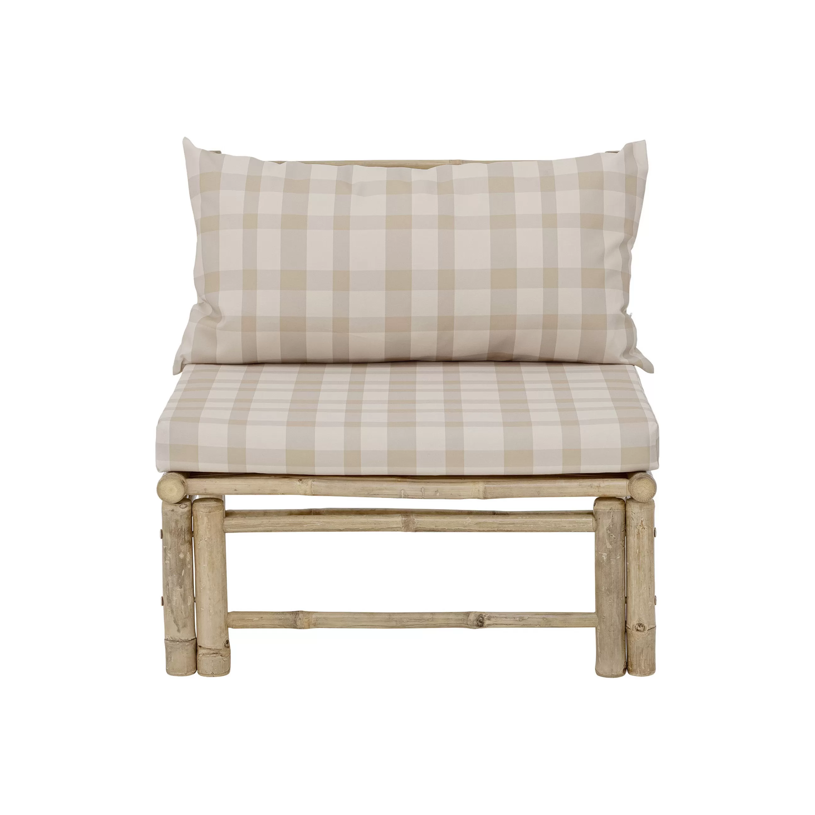 Fauteuils De Jardin>Bloomingville Chauffeuse Korfu Tissu Beige Bois Naturel / Module Central - Bambou - Bambou - Beige