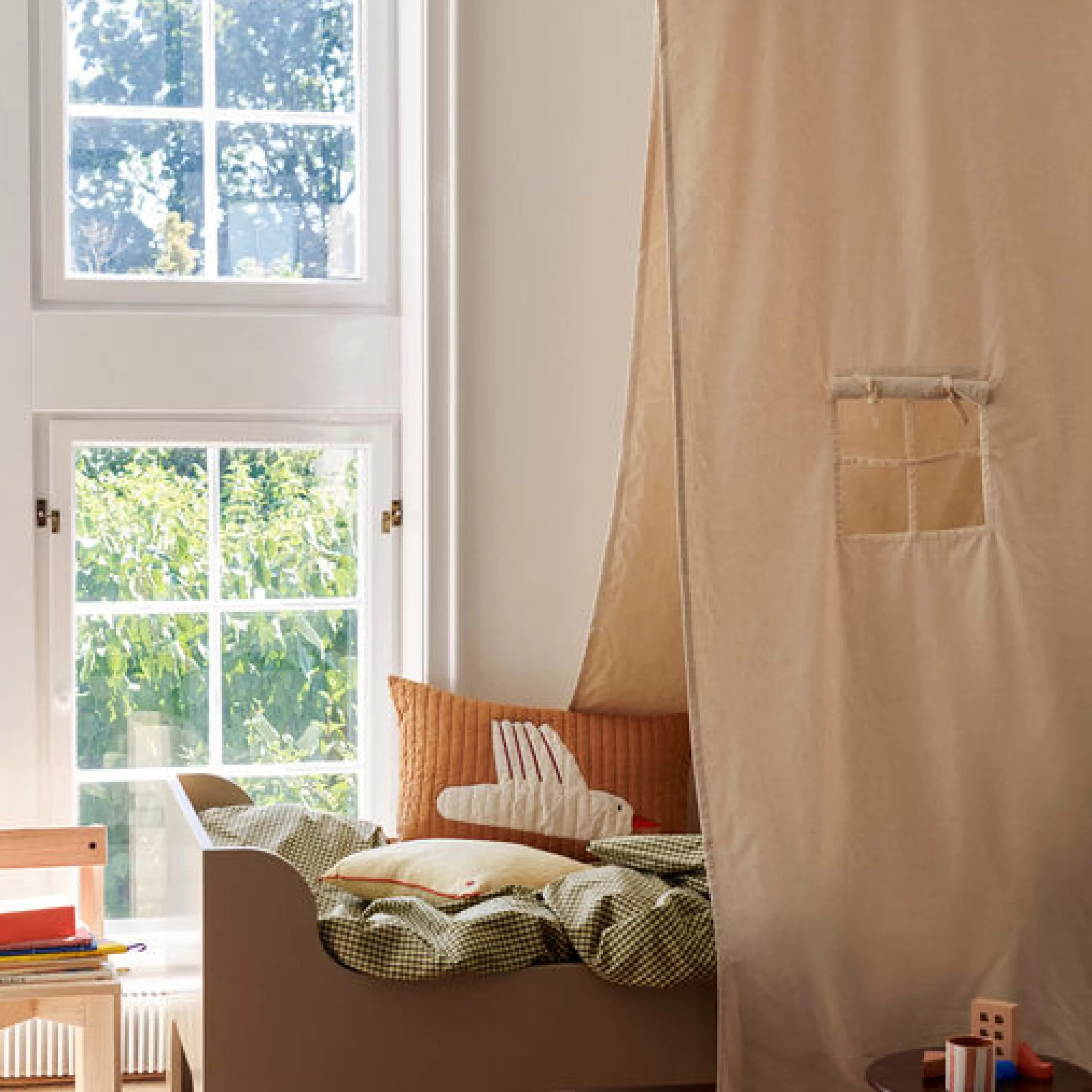 Linge De Lit>Ferm Living Ciel De Lit Settle Tissu Blanc / Coton Organique - Blanc Casse