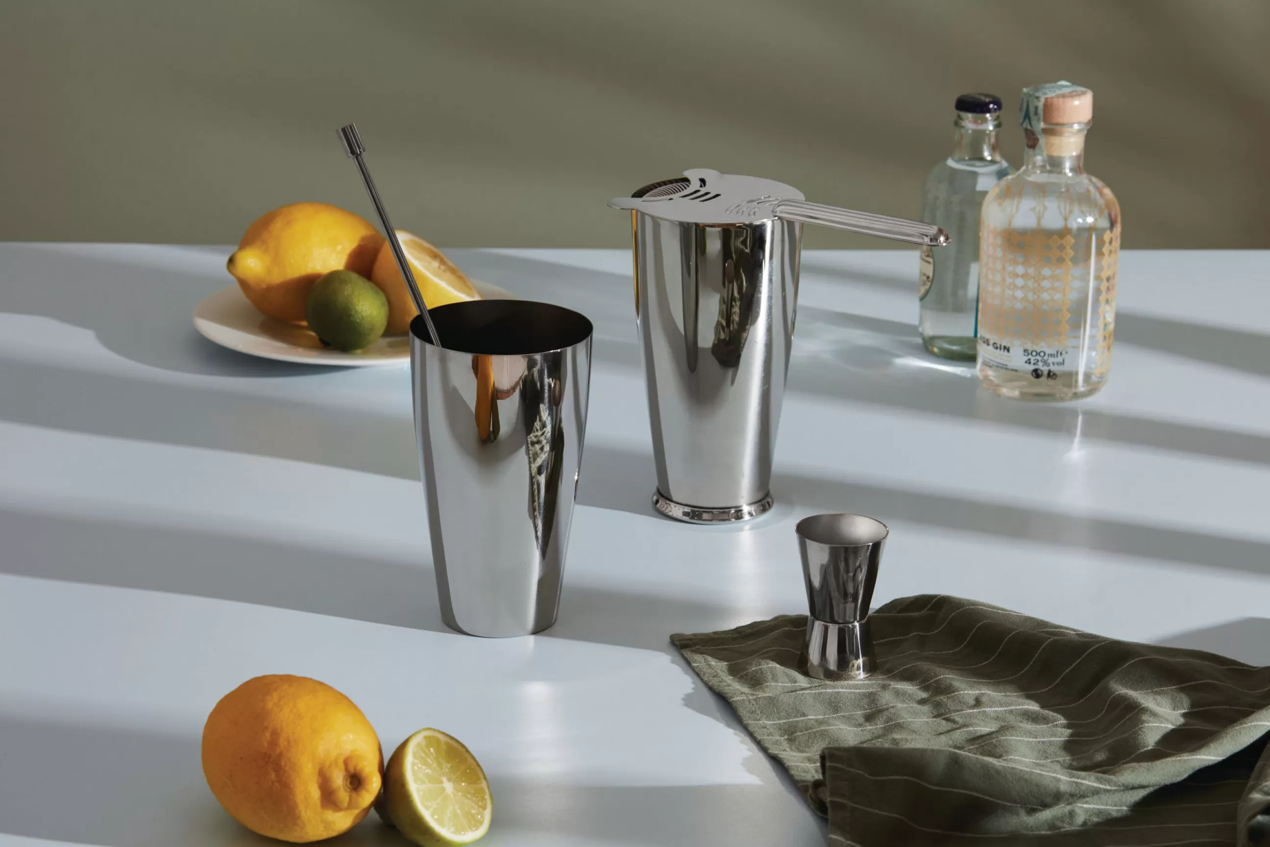 Terrasses Et Balcons>Alessi Coffret Shaker Lunar Eclipse Metal / By Ettore Sottsass - Set 4 Pieces - Acier