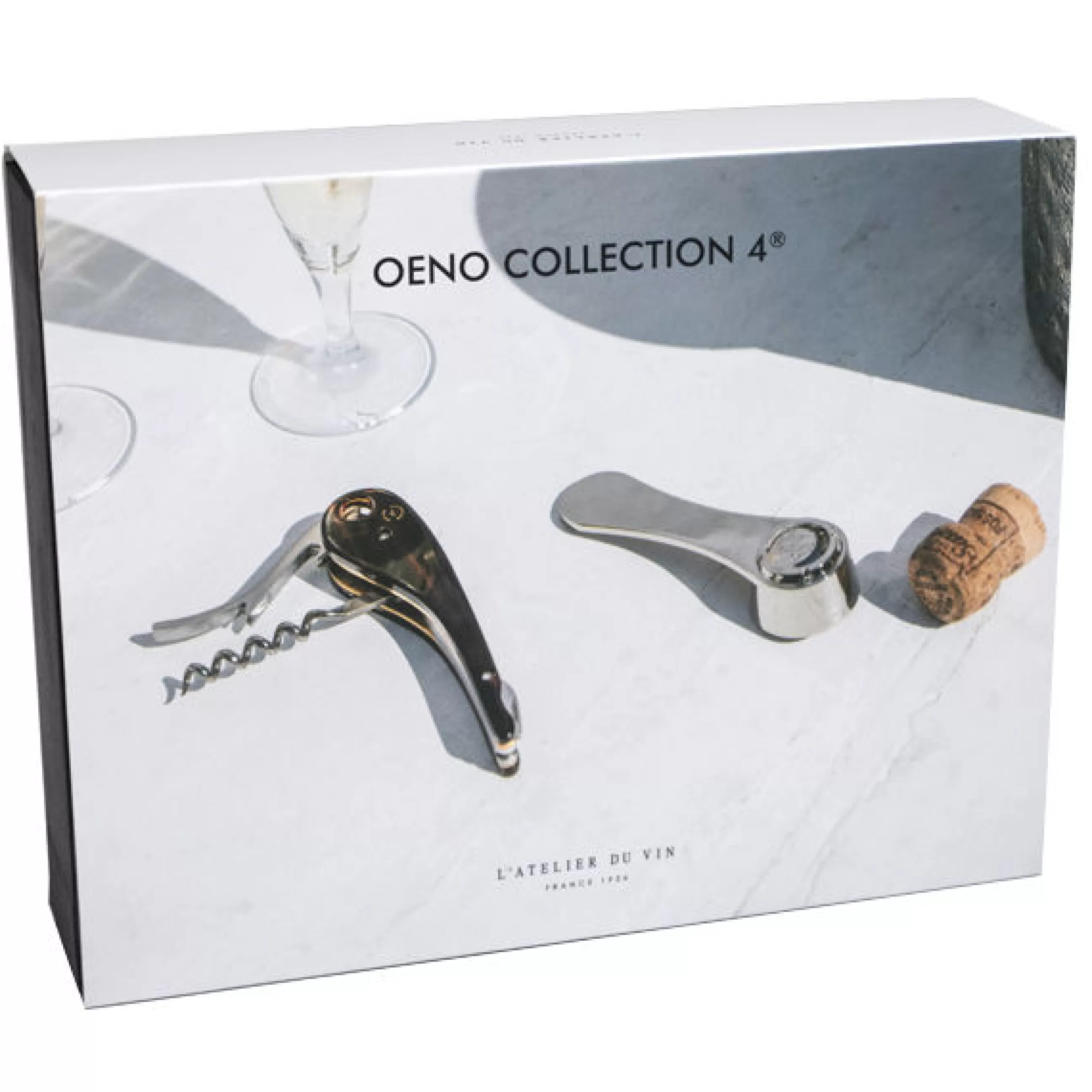 Autour Du Vin>L'Atelier du Vin Coffret Sommelier Oeno Collection 4 Metal Marron / Tire Bouchon + Pince A Bouchon Champagne - Acier - Marron