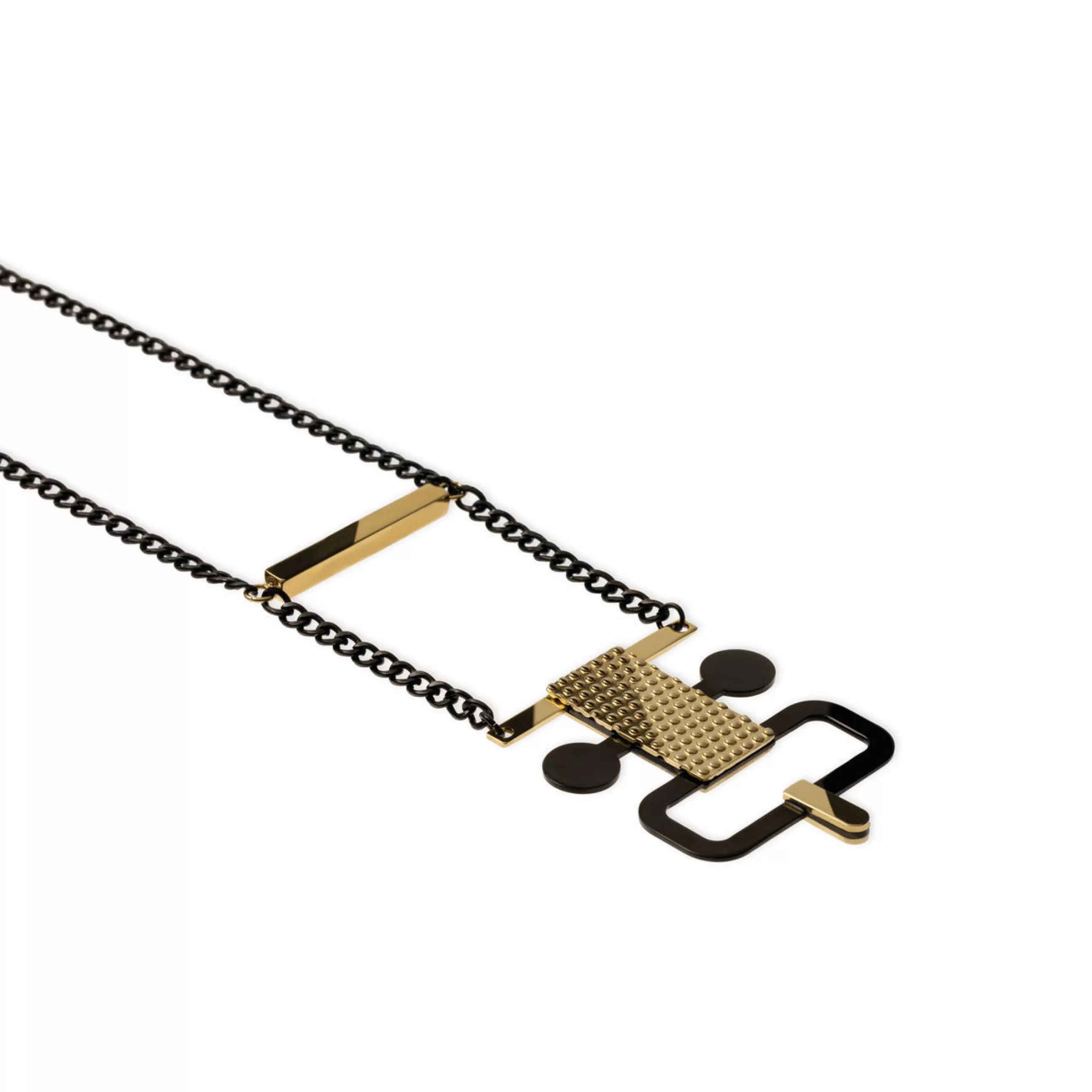 Bijoux Porte Cles>Alessi Collier Venusia - Edone Noir Or Metal - Noir - Or