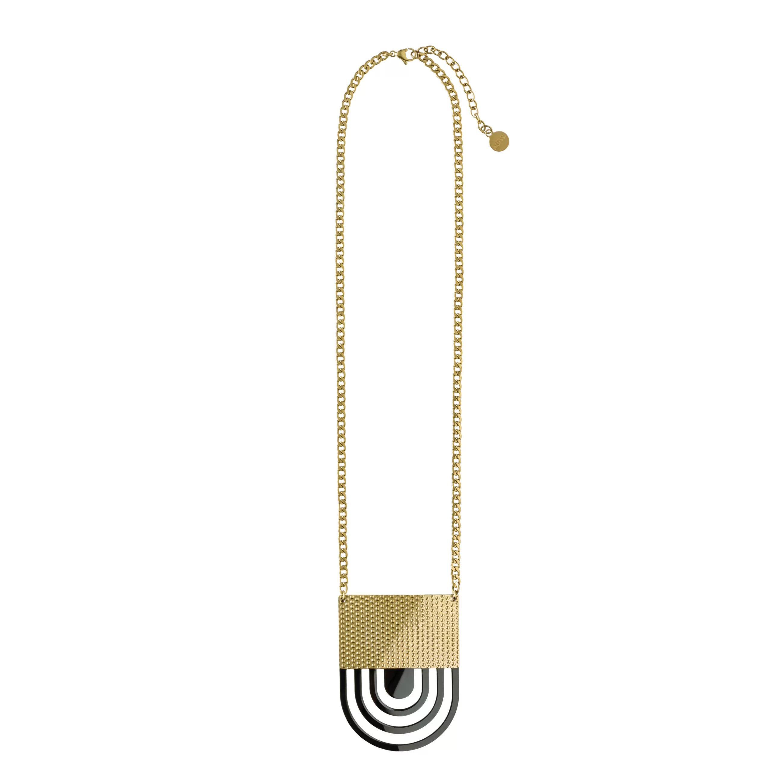 Bijoux Porte Cles>Alessi Collier Venusia - Fresia Noir Or Metal - Noir - Or