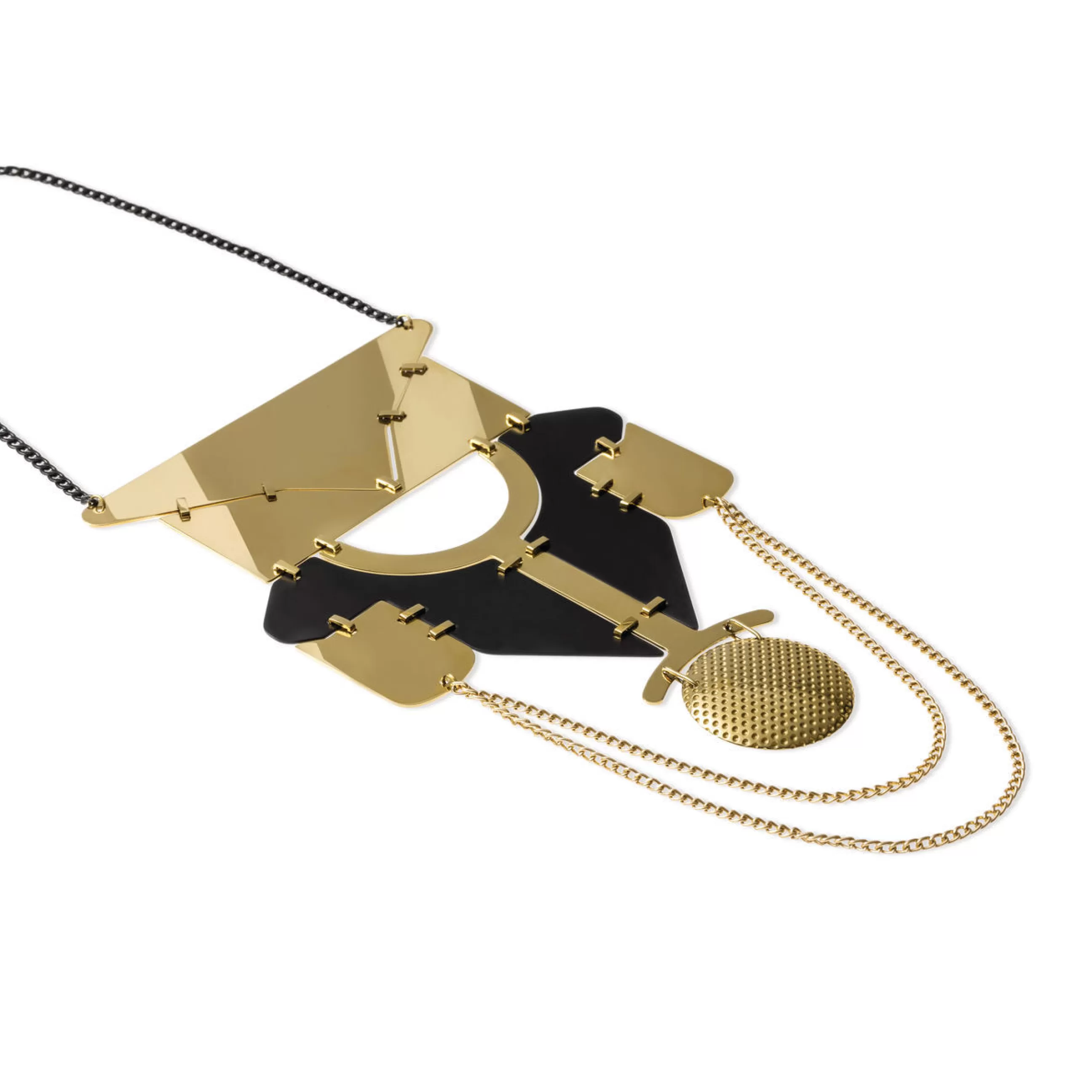 Bijoux Porte Cles>Alessi Collier Venusia - Lorica Noir Or Metal / Edition Limitee Numerotee - Noir - Or