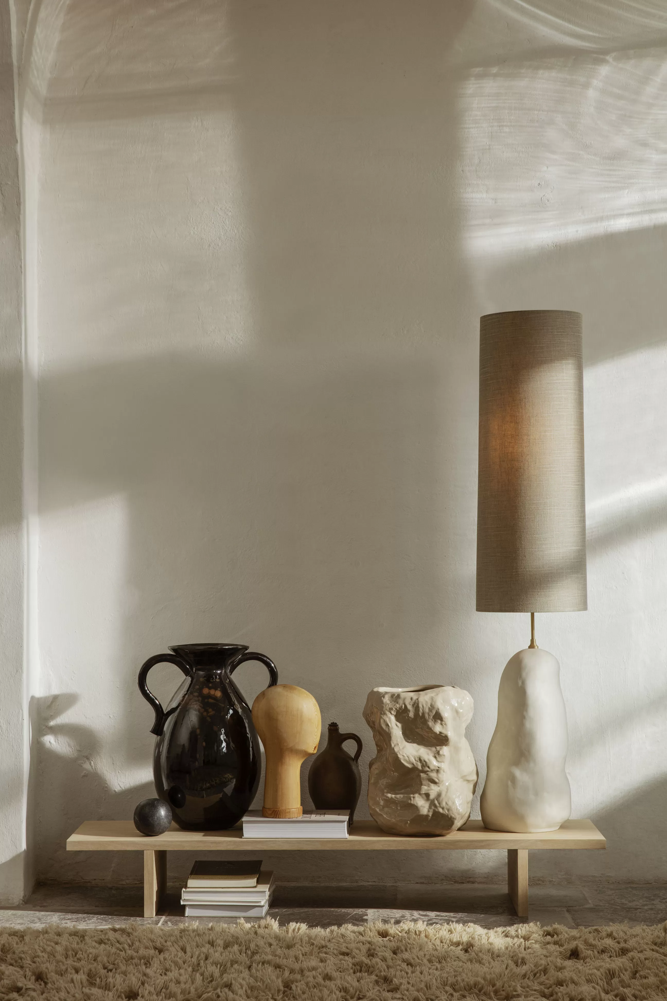 Consoles>Ferm Living Console Basse Kona Bois Naturel / L 140 X H 20 Cm - Chene Clair
