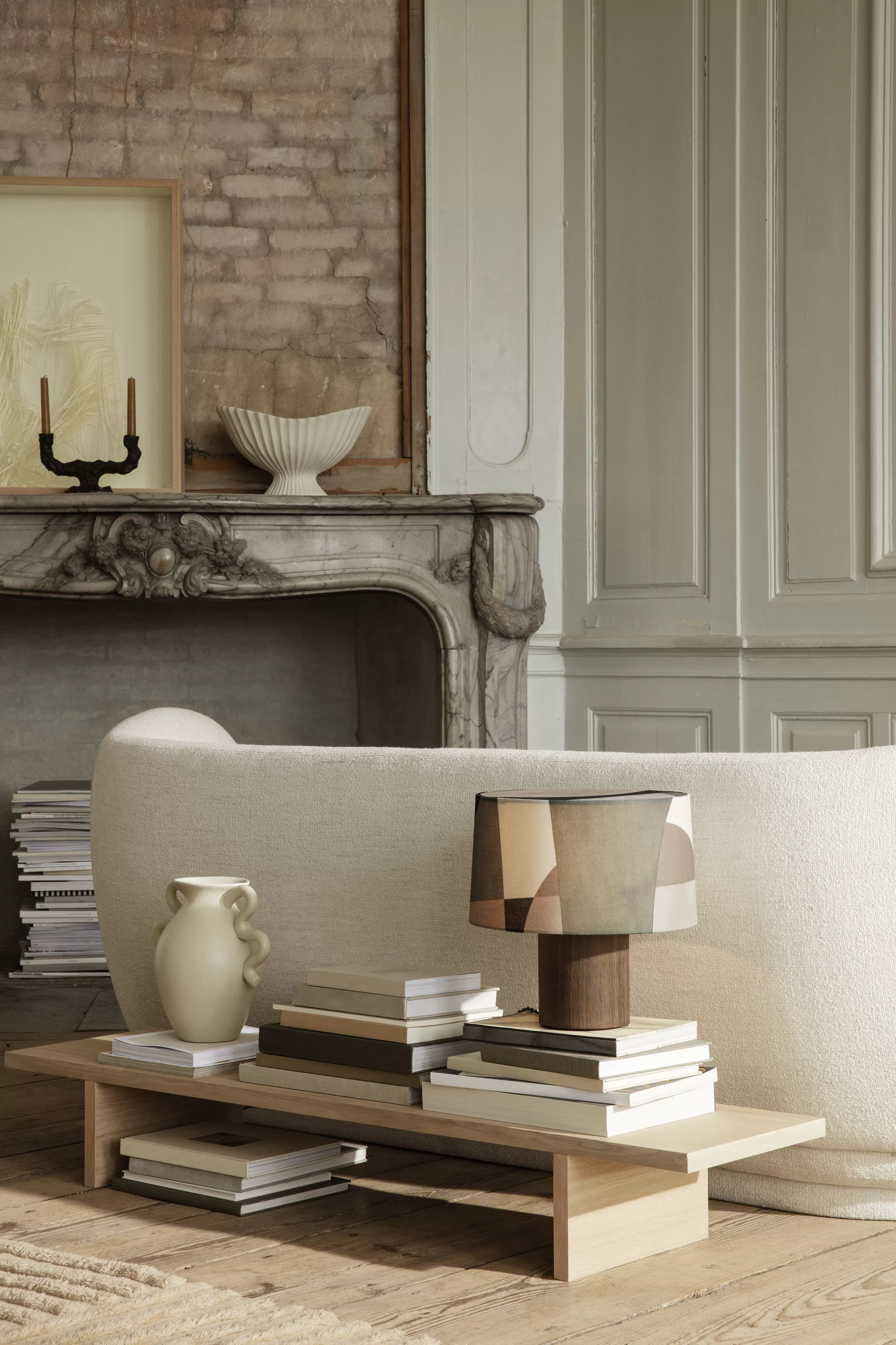 Consoles>Ferm Living Console Basse Kona Bois Naturel / L 140 X H 20 Cm - Chene Clair