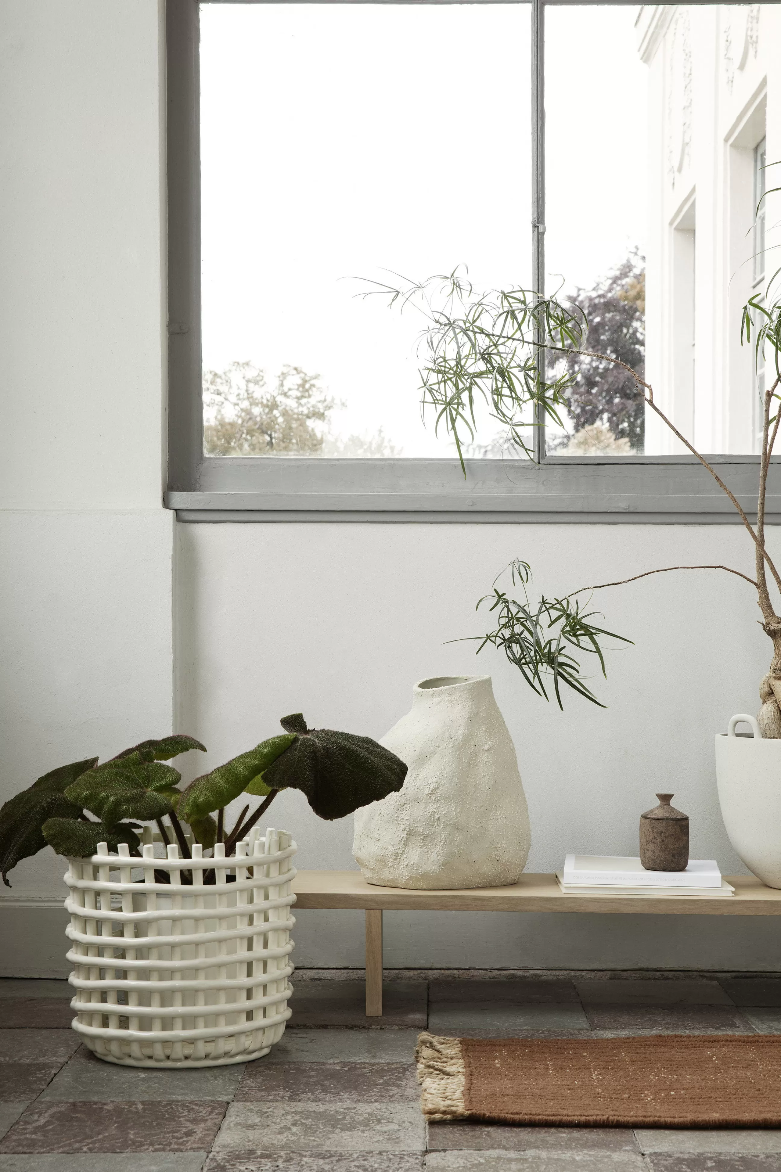 Consoles>Ferm Living Console Basse Kona Bois Naturel / L 140 X H 20 Cm - Chene Clair