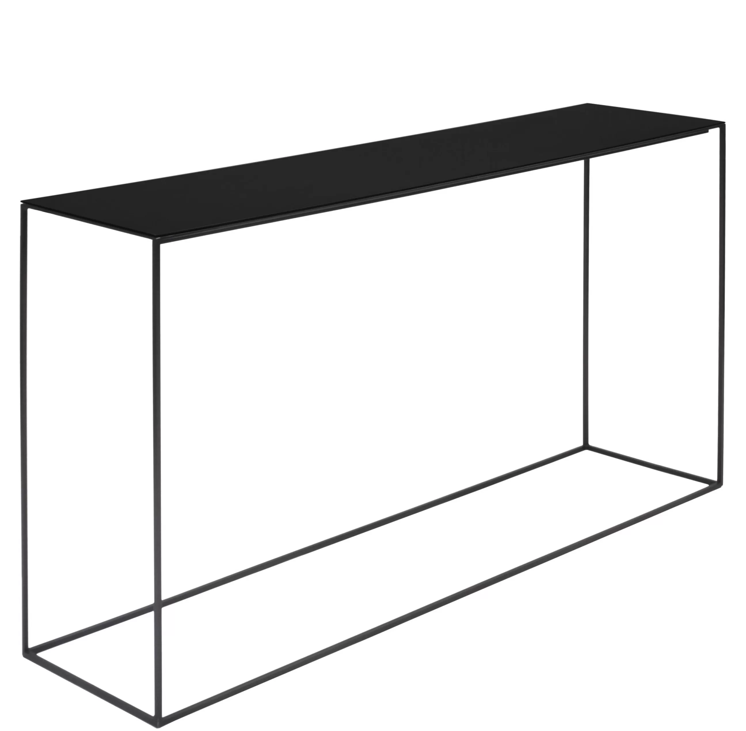 Consoles>Zeus Console Basse Slim Irony Metal Noir / 124 X 31 X H 64 Cm - Noir Cuivre