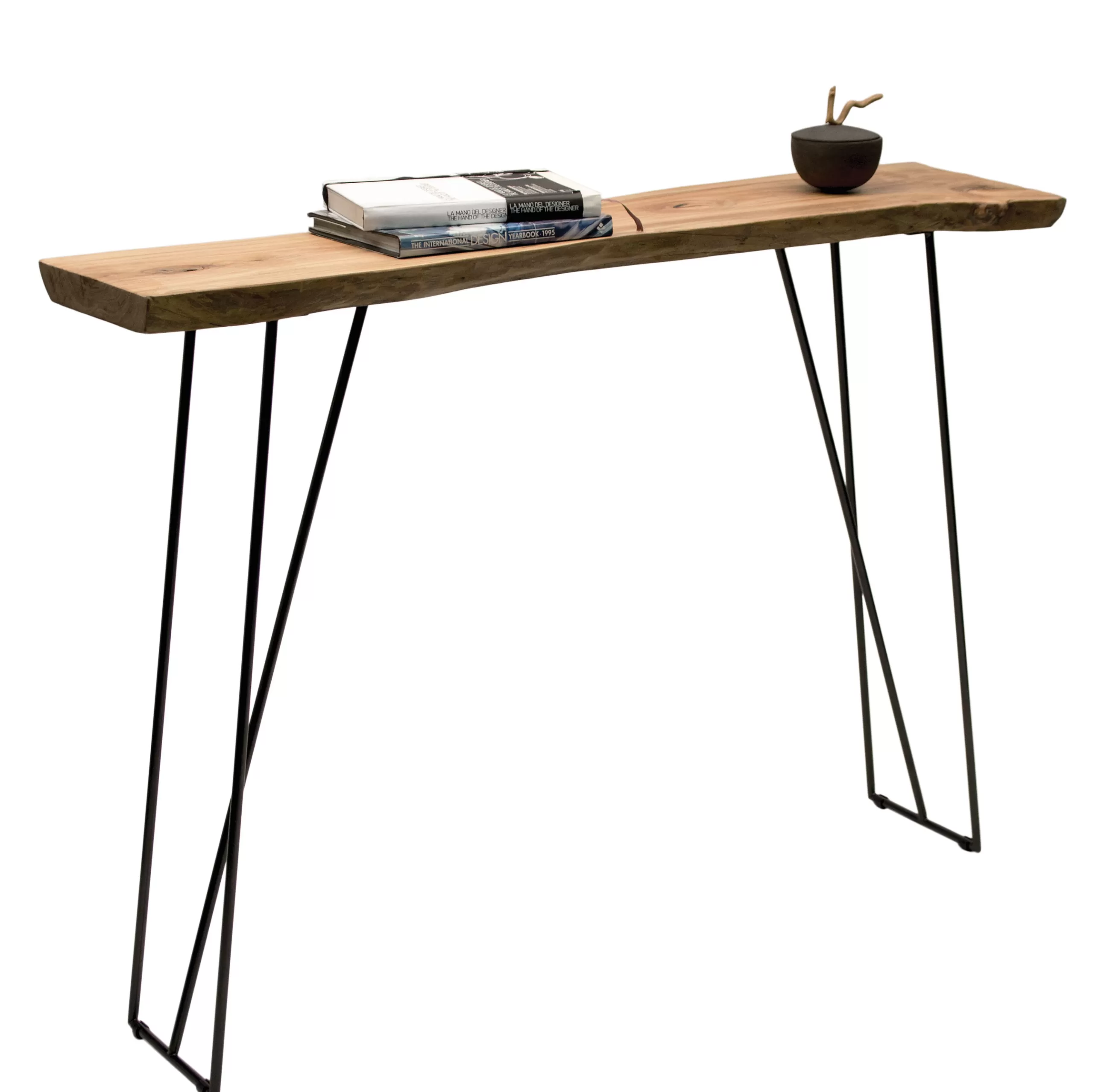 Consoles>Zeus Console Old Times Metal Noir Bois Naturel / L 135 Cm - Bois Naturel - Noir