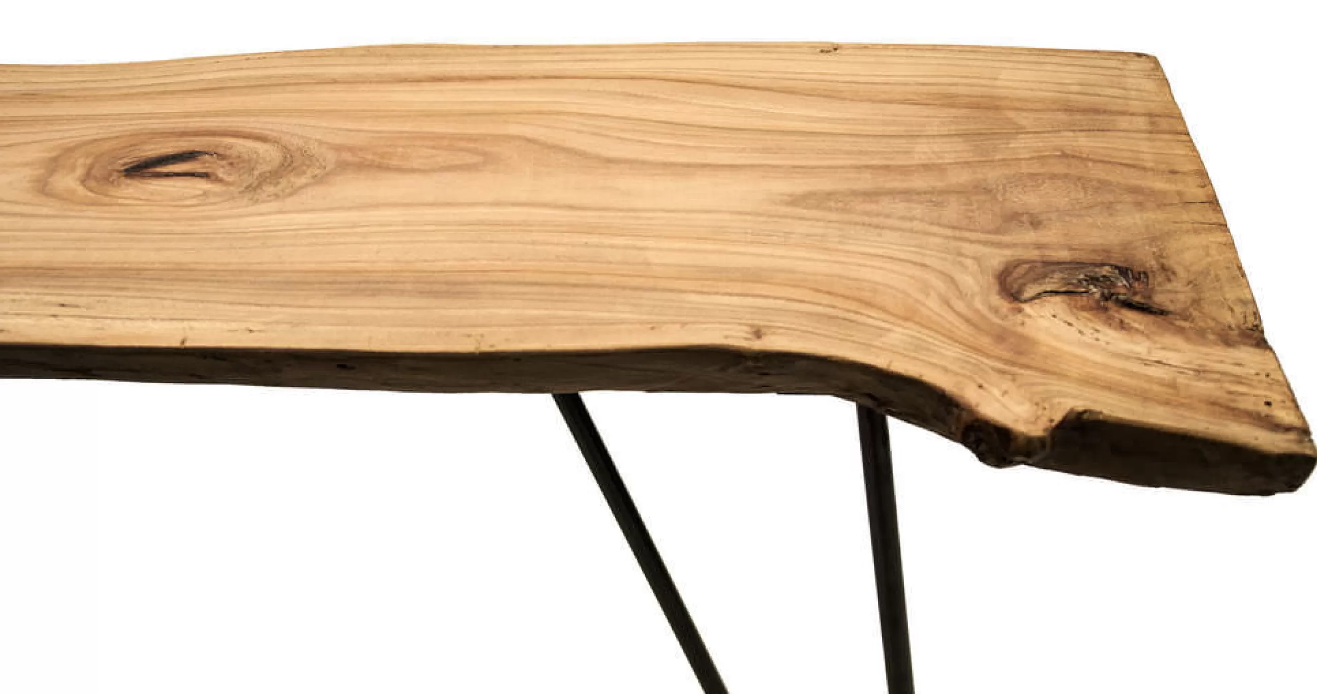 Consoles>Zeus Console Old Times Metal Noir Bois Naturel / L 135 Cm - Bois Naturel - Noir