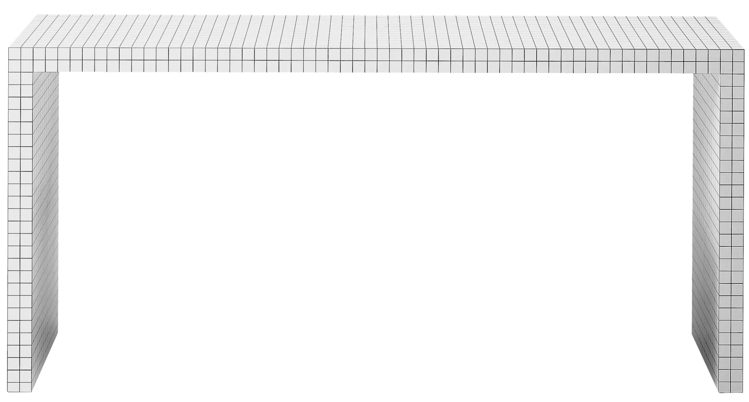 Consoles>Zanotta Console Quaderna Plastique Blanc / L 180 X H 84 Cm - Superstudio, 1972 - Blanc - Noir