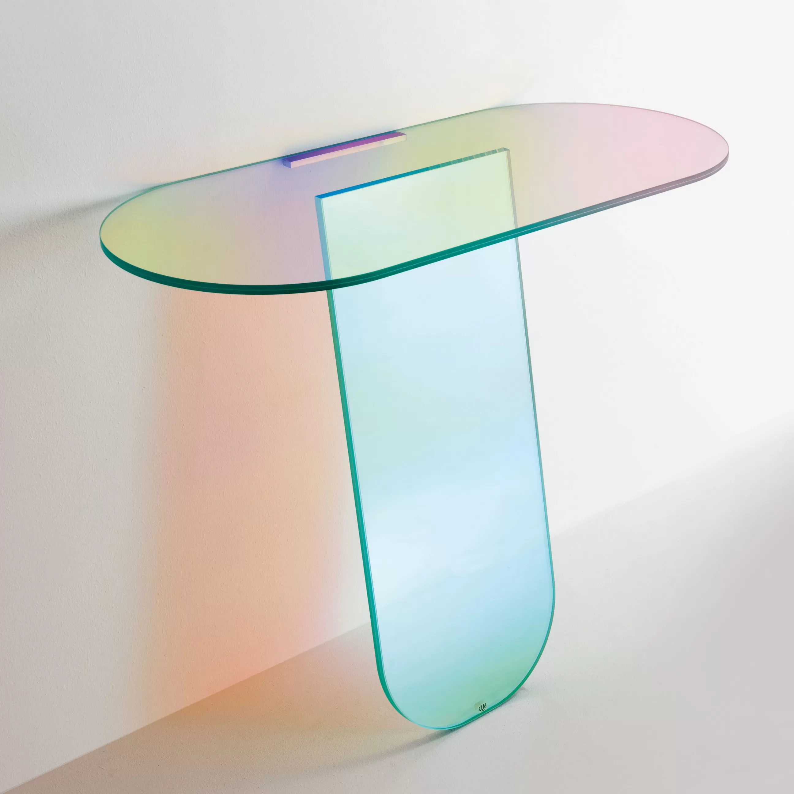 Consoles>Glas Italia Console Shimmer Verre/ Verre - L 100 X H 84,5 Cm - Multicolore