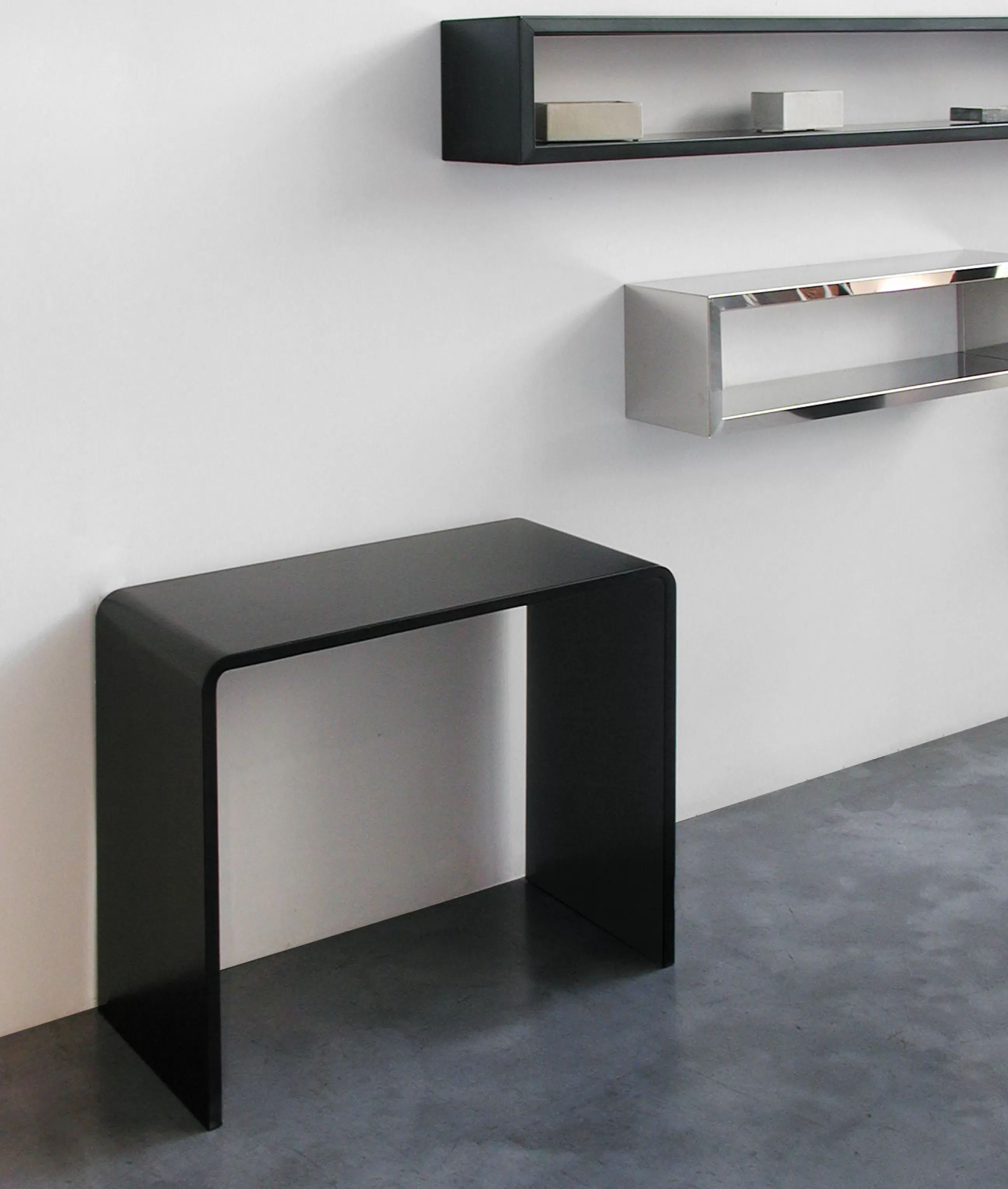 Consoles>Zeus Console Solitaire Metal / Bureau - L 87 X Prof 42 X H 74 Cm - Noir