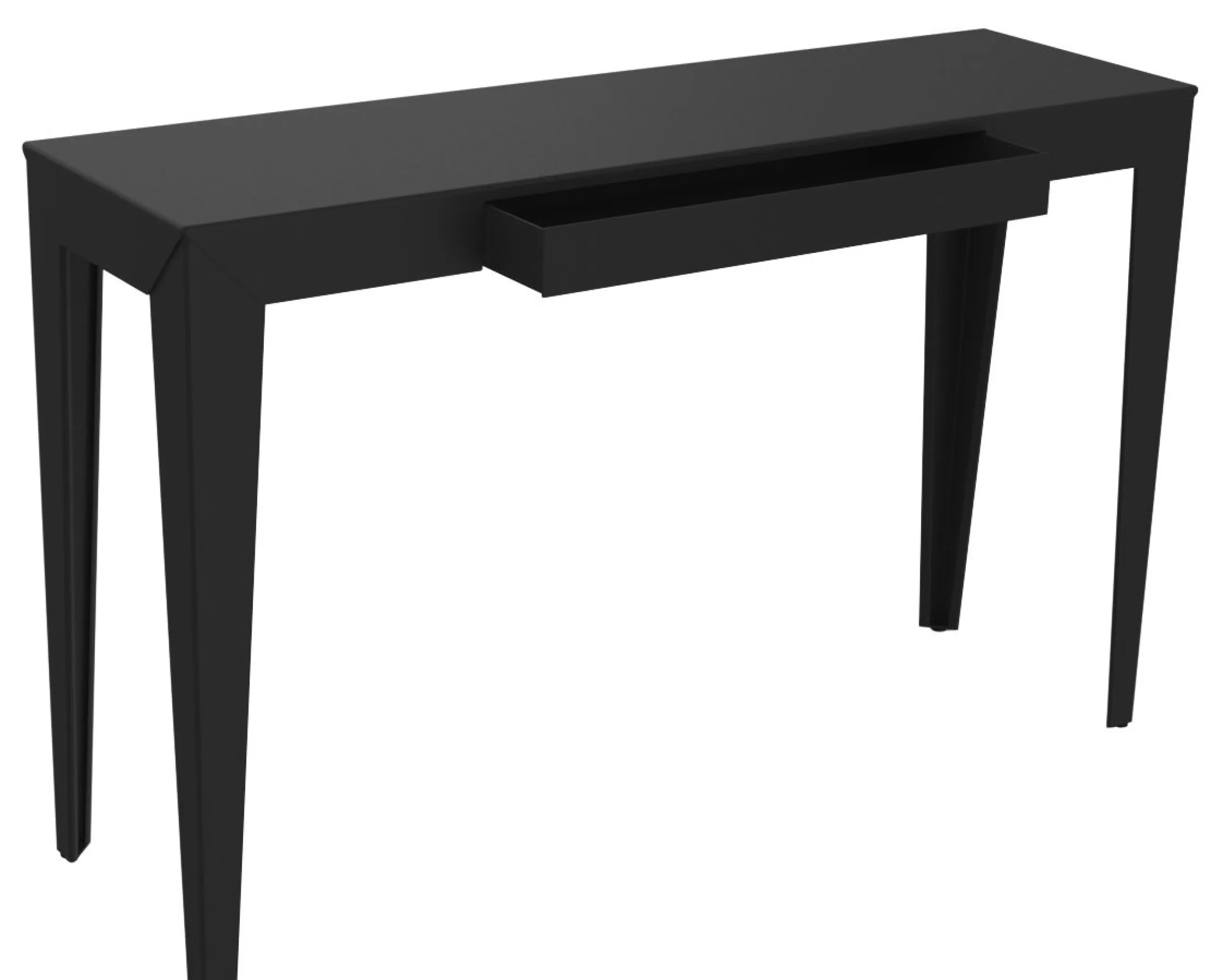 Consoles>Matiere Grise Console Zef Metal/ Avec Tiroir - 120 X 35 Cm - Noir