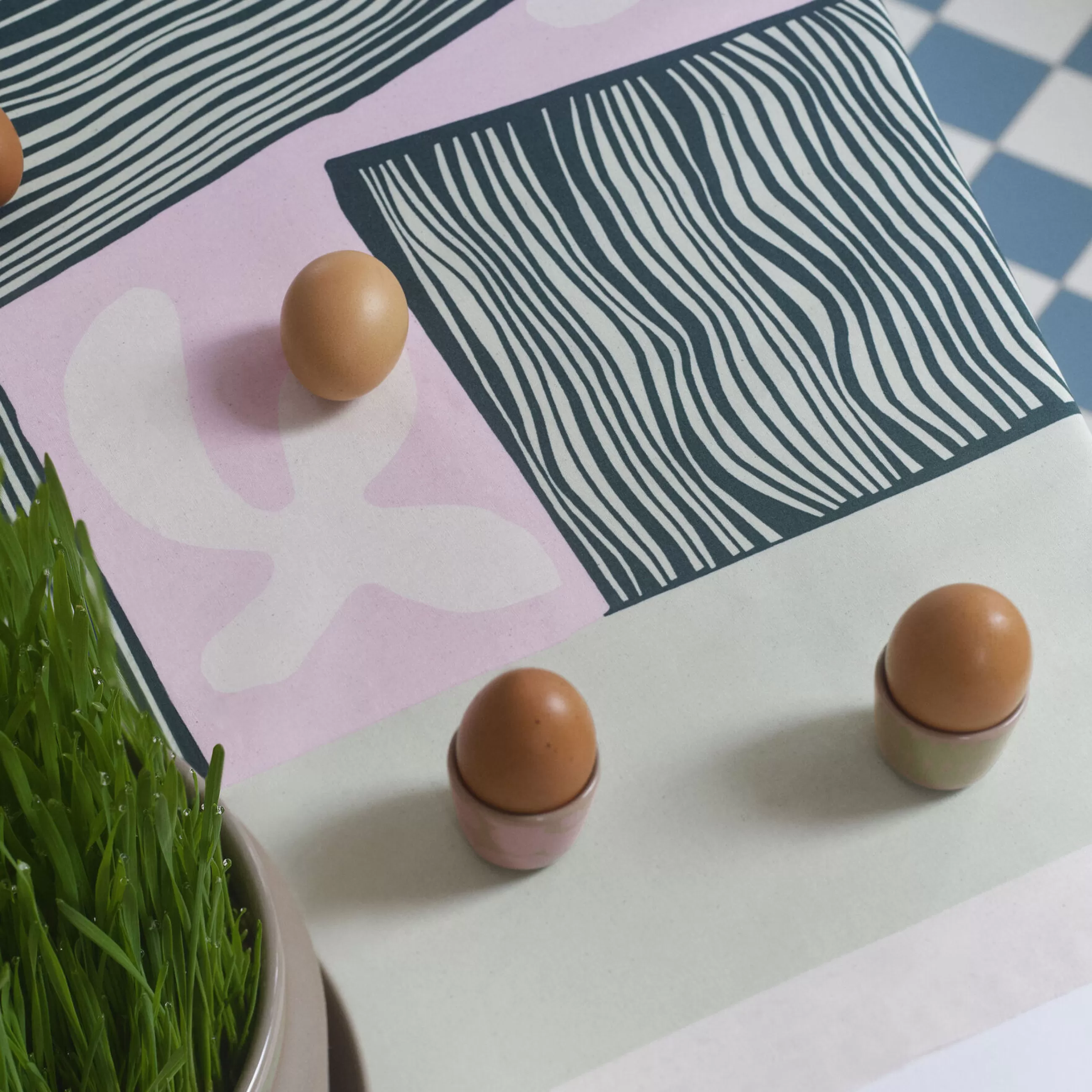 Accessoires Cuisine>Marimekko Coquetier Alku & Unikko Ceramique Multicolore / Set De 2 - Rose - Terre - Vert