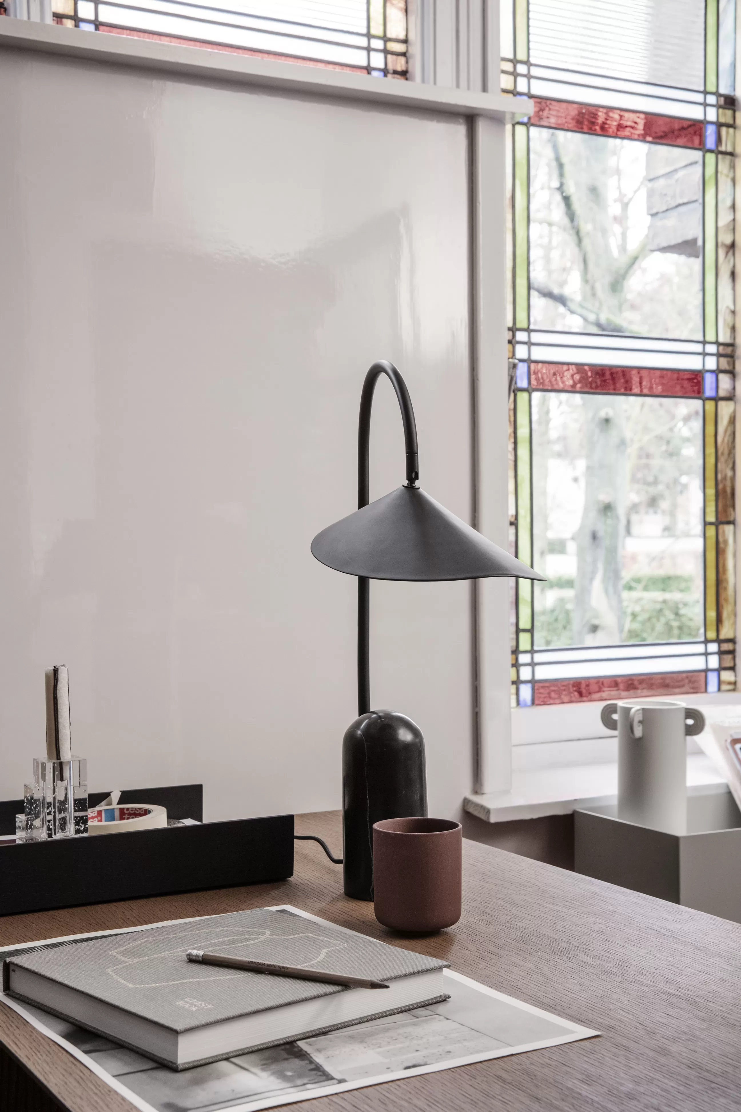 Accessoires Bureau>Ferm Living Corbeille A Courrier  Boisempilable / A4 - Bois - Noir
