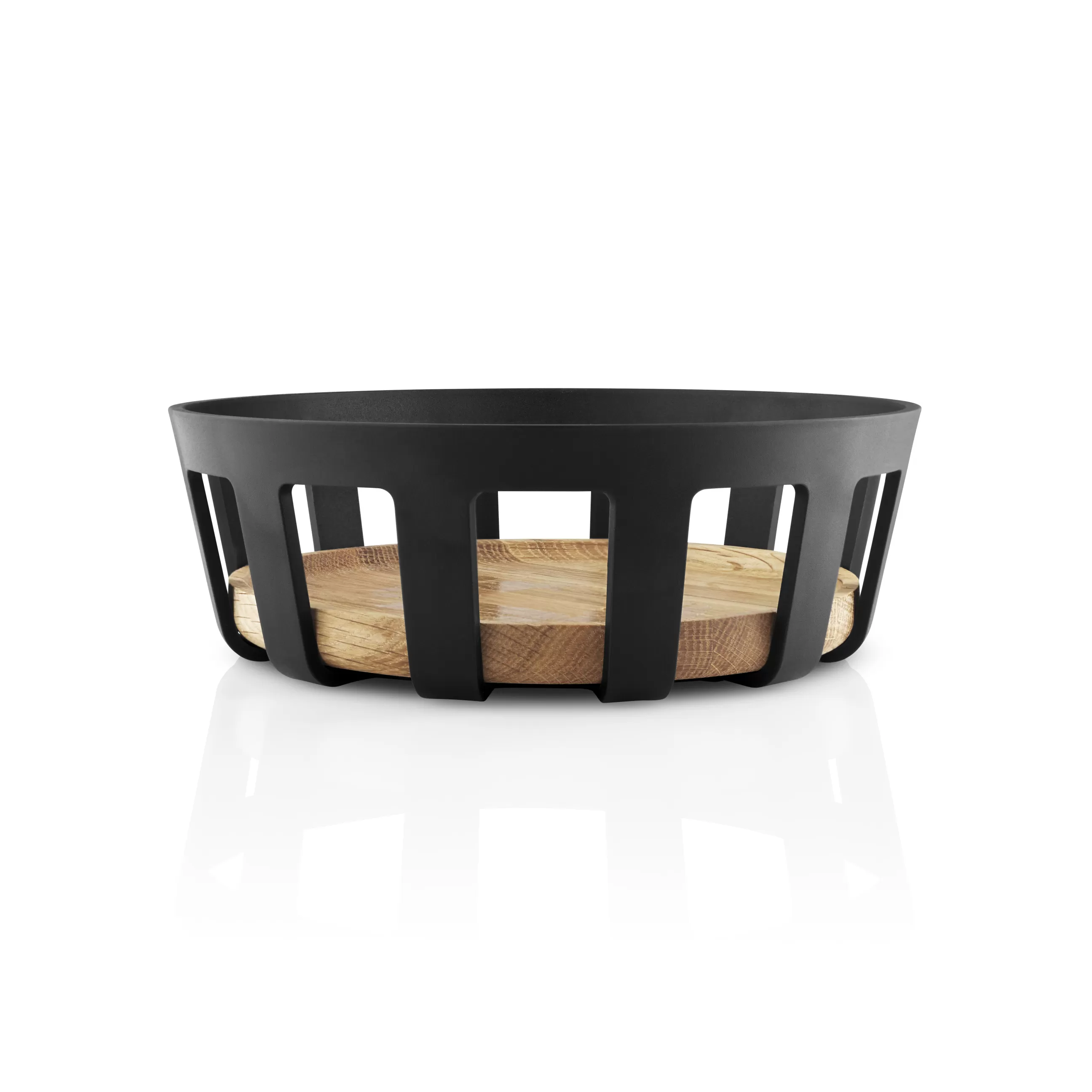 Corbeilles Centres De Table>Eva Solo Corbeille A Pain Nordic Kitchen Plastique Noir Bois Naturel / O 21,5 X H 7 Cm - Chene - Noir