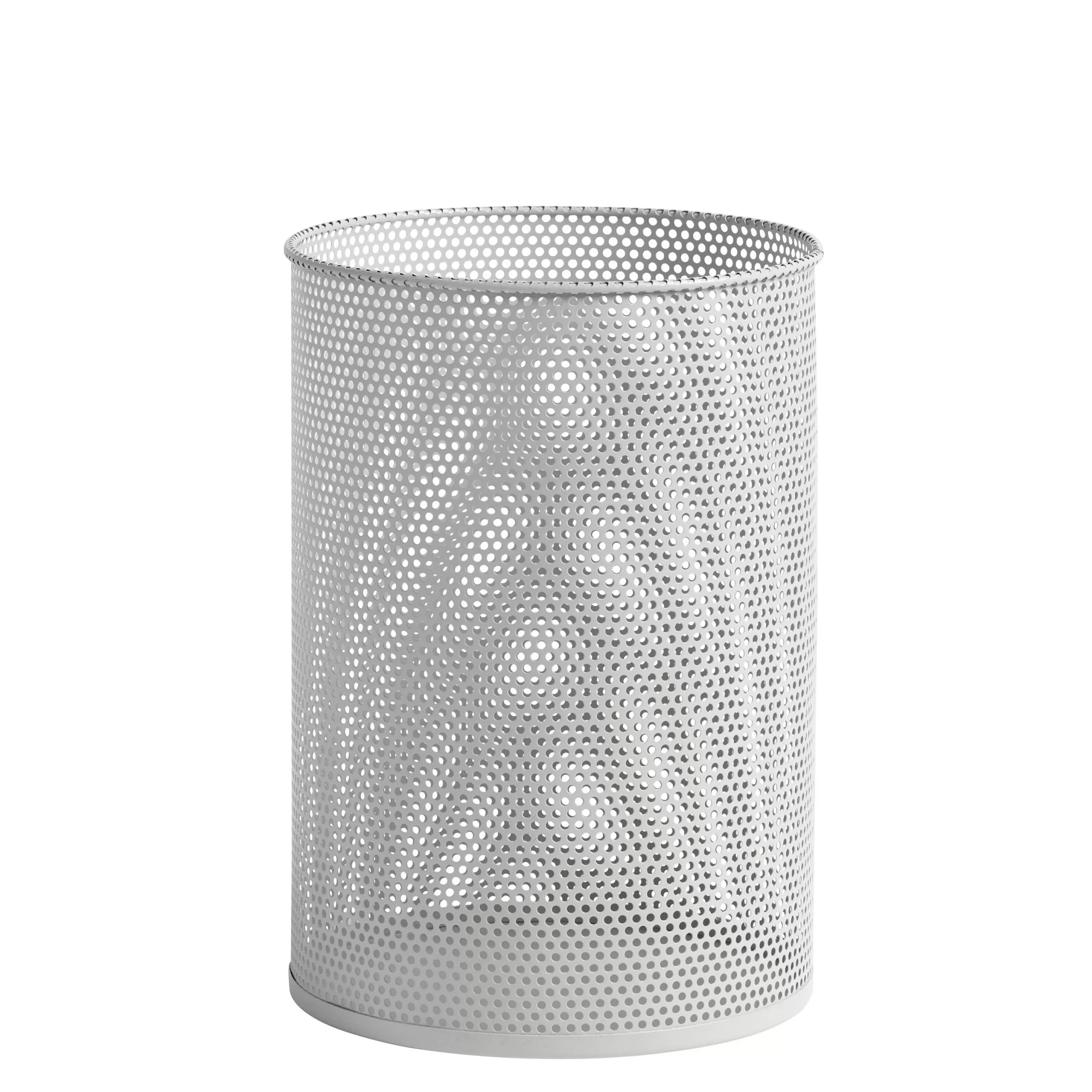Accessoires Bureau>Hay Corbeille A Papier Perforated Large Metal/ Metal Perfore - O 30.5 X H 44 Cm - Gris Clair