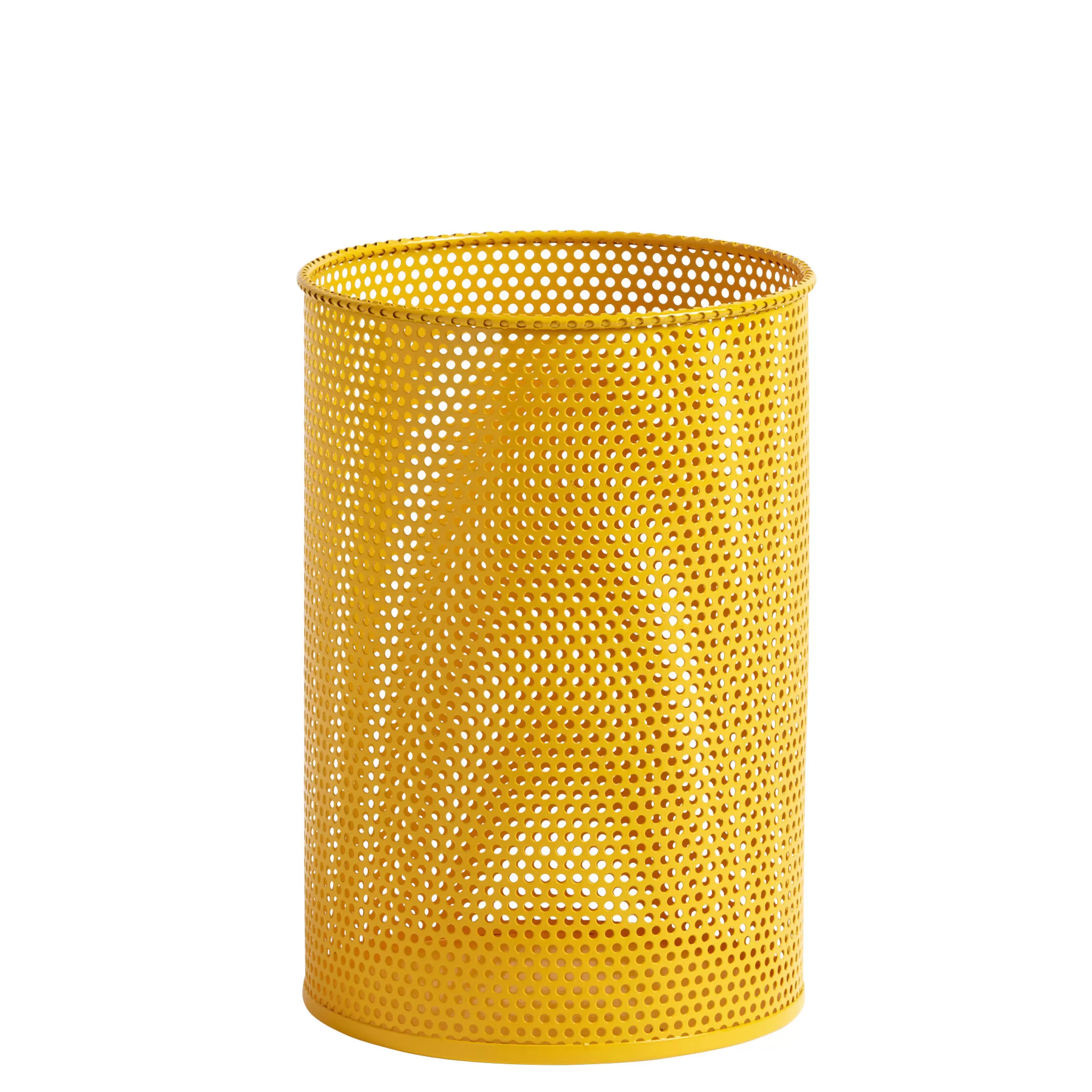 Accessoires Bureau>Hay Corbeille A Papier Perforated Medium Metal/ Metal Perfore - O 25 X H 36 Cm - Jaune