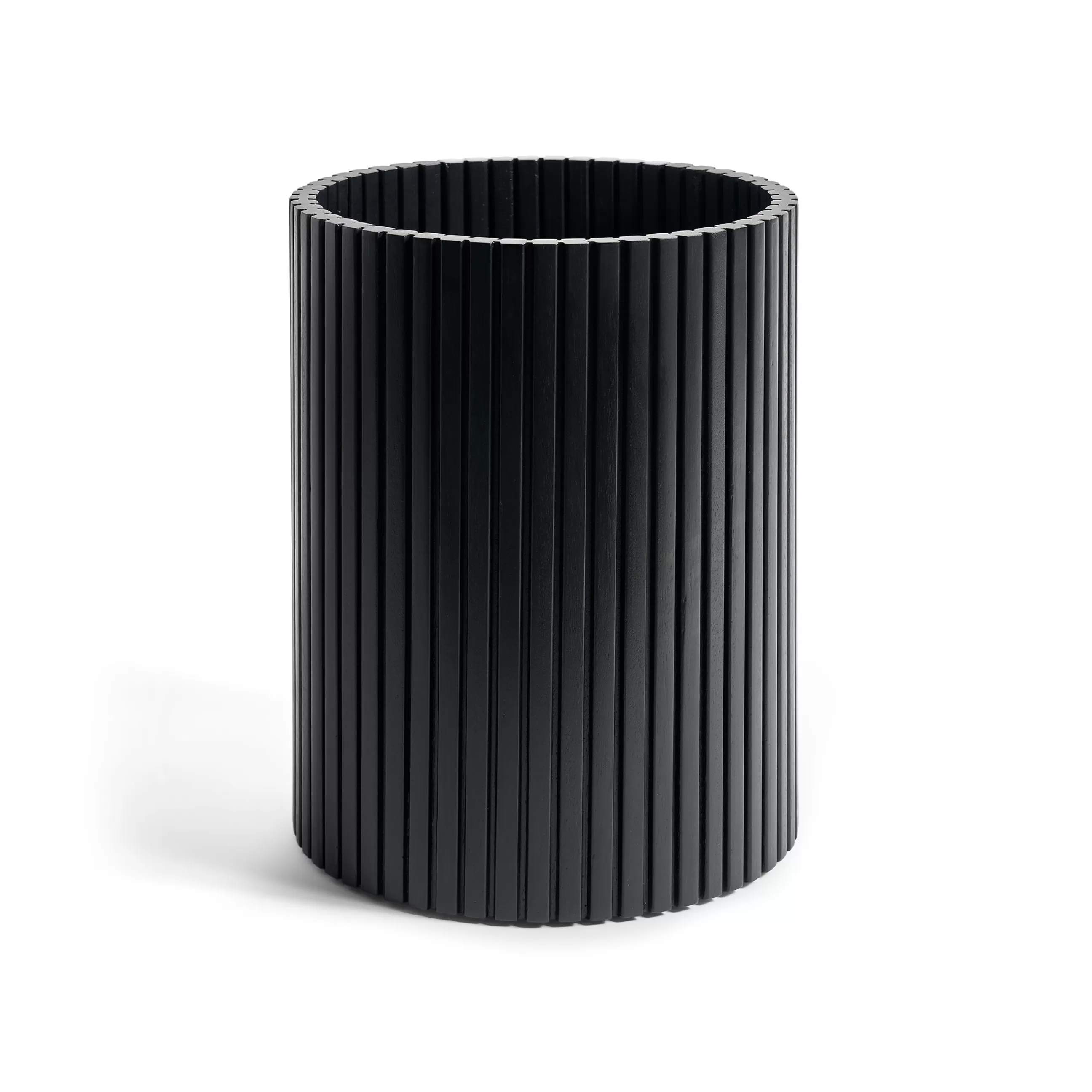 Accessoires Bureau>Ethnicraft Corbeille A Papier Roller Max Bois / Acajou - O 28 X H 35 Cm - Noir
