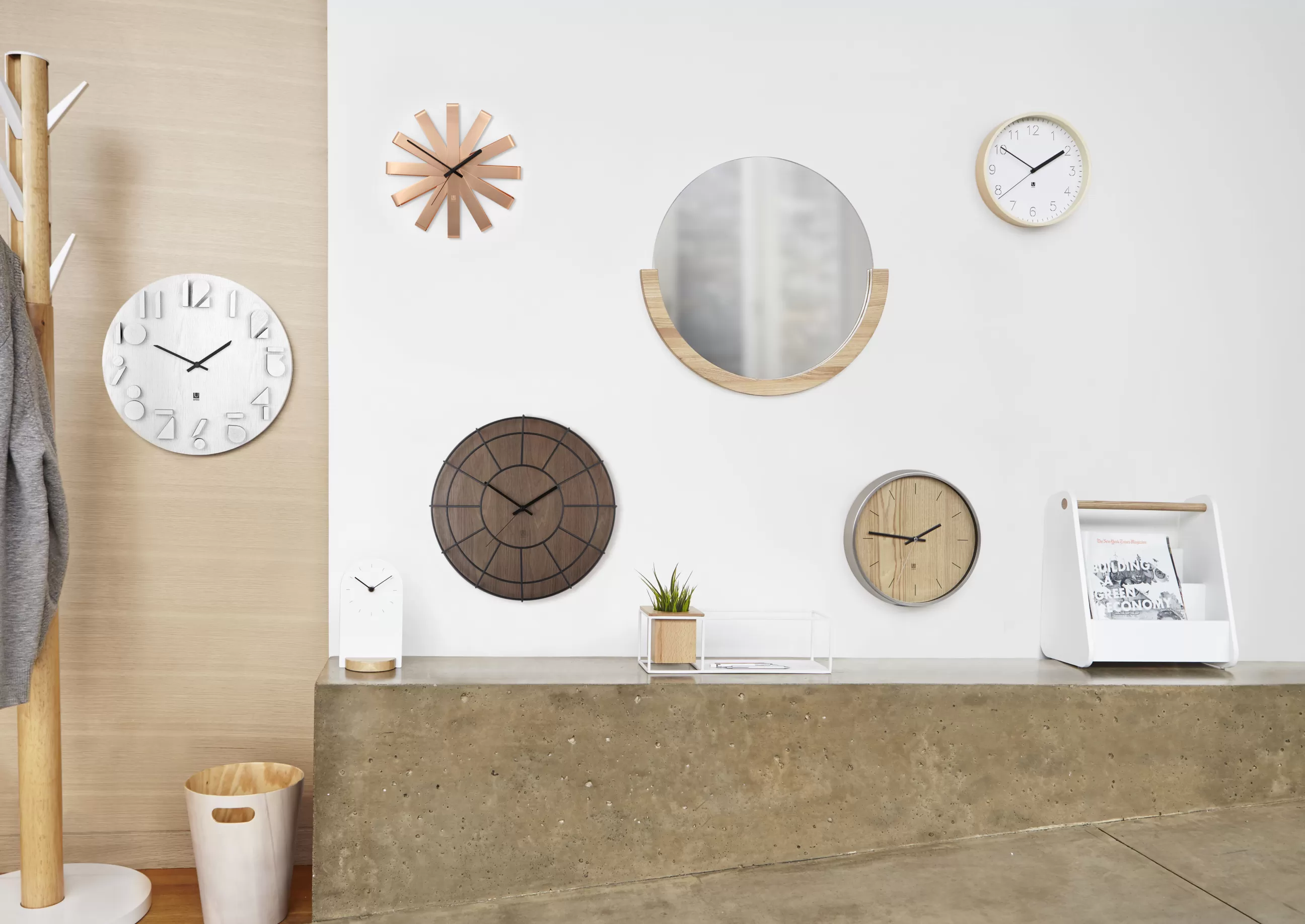 Accessoires Bureau>Umbra Corbeille A Papier Woodrowbois Naturel / Panier En Bois - O 23 X H 28 Cm - Bois Naturel - Gris