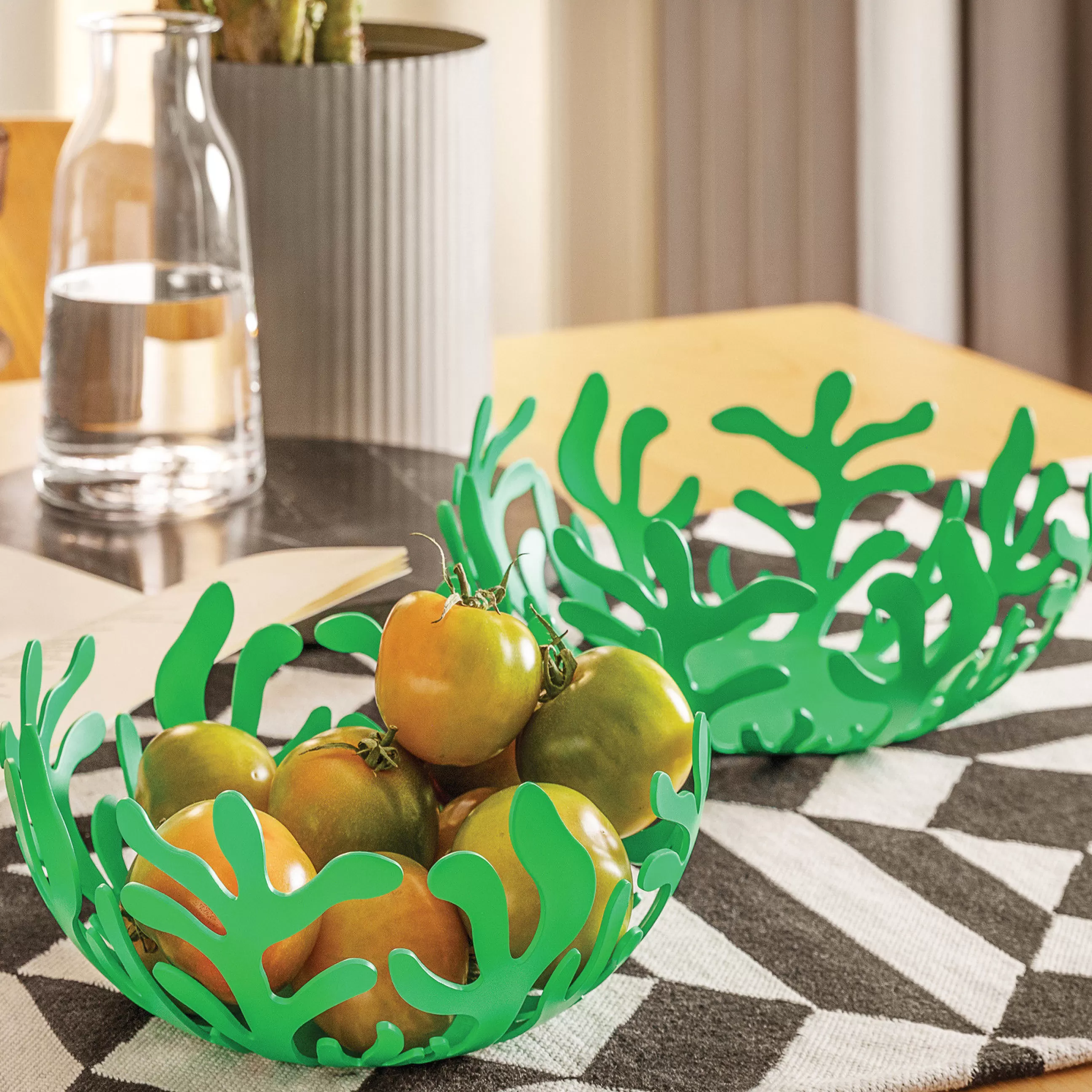 Corbeilles Centres De Table>Alessi Corbeille Mediterraneo Metal/ O 21 Cm - Acier - Vert
