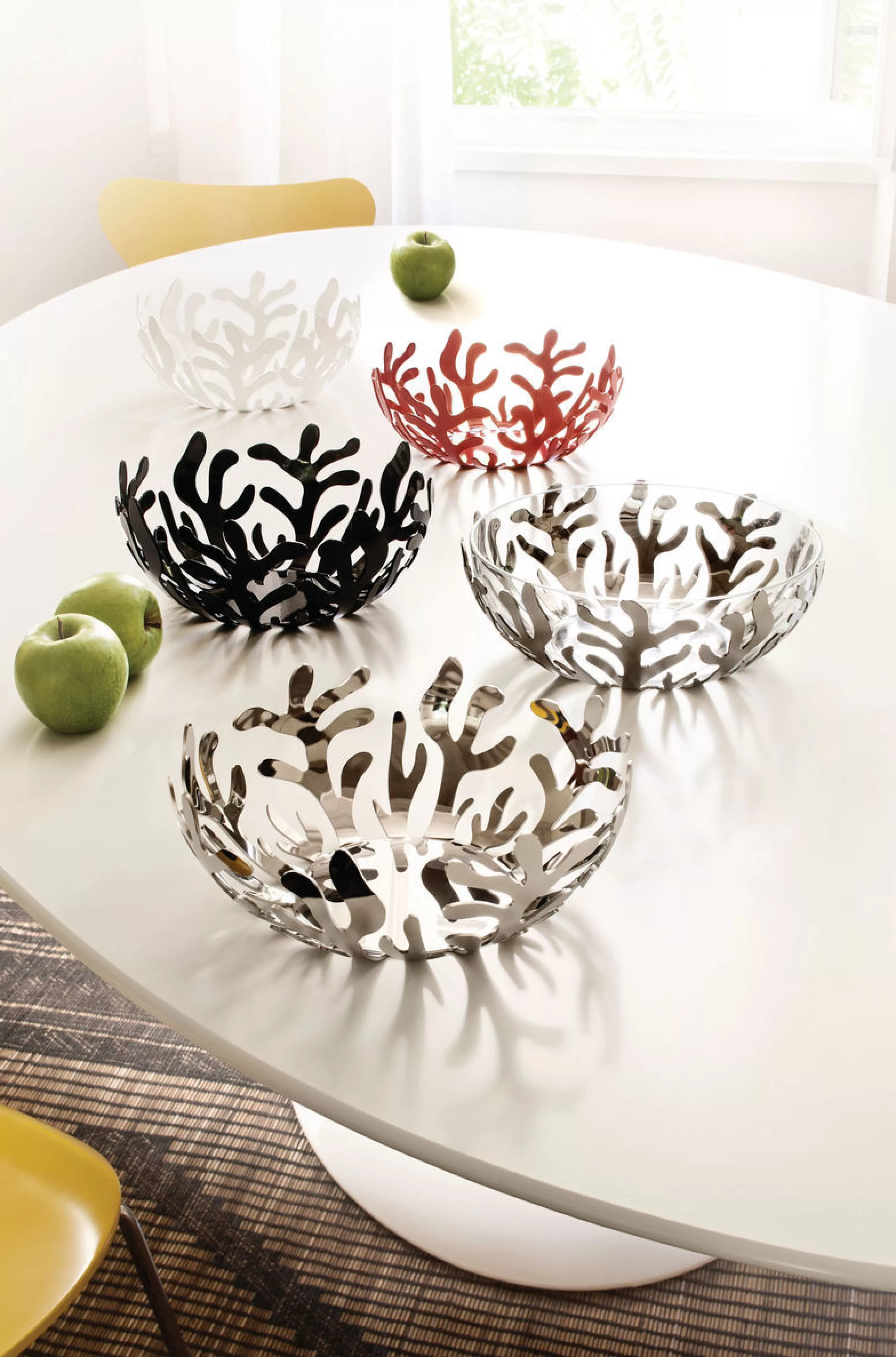 Corbeilles Centres De Table>Alessi Corbeille Mediterraneo Metal/ O 25 Cm - Rouge