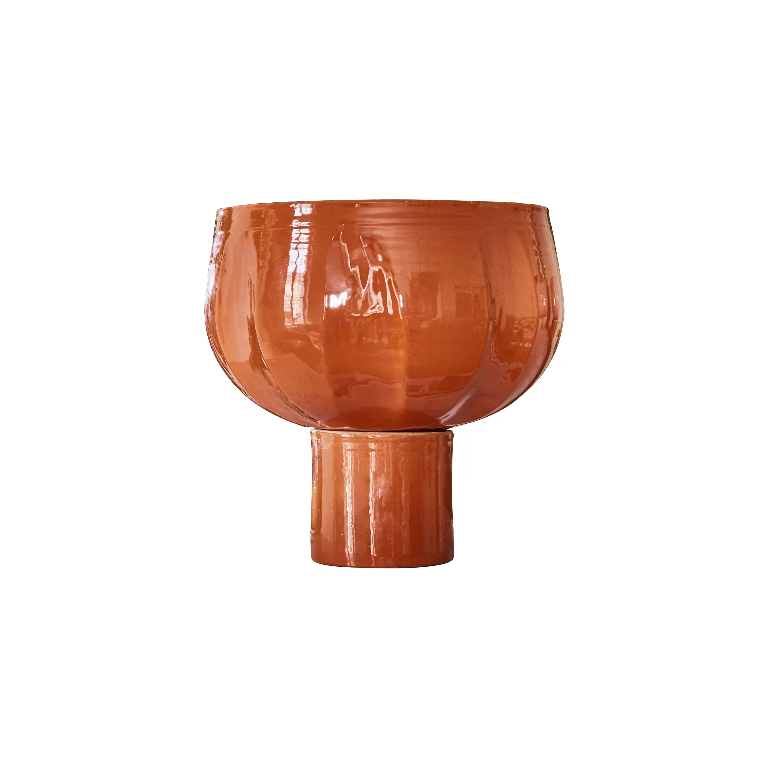 Corbeilles Centres De Table>POPUS EDITIONS Coupe Emy Ceramique/ O 29 X H 31 Cm - Fait Main - Orange