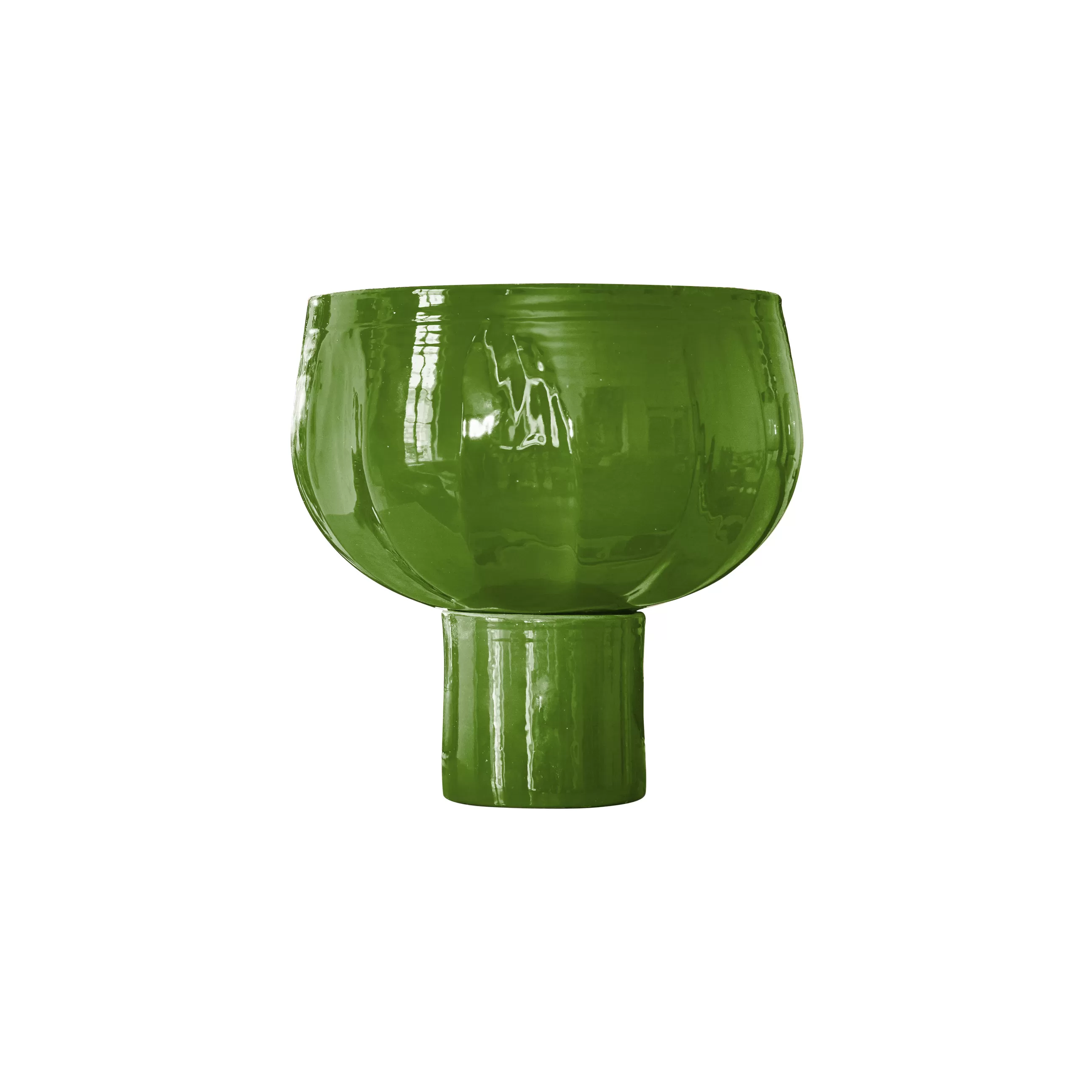Corbeilles Centres De Table>POPUS EDITIONS Coupe Emy Ceramique/ O 29 X H 31 Cm - Fait Main - Vert