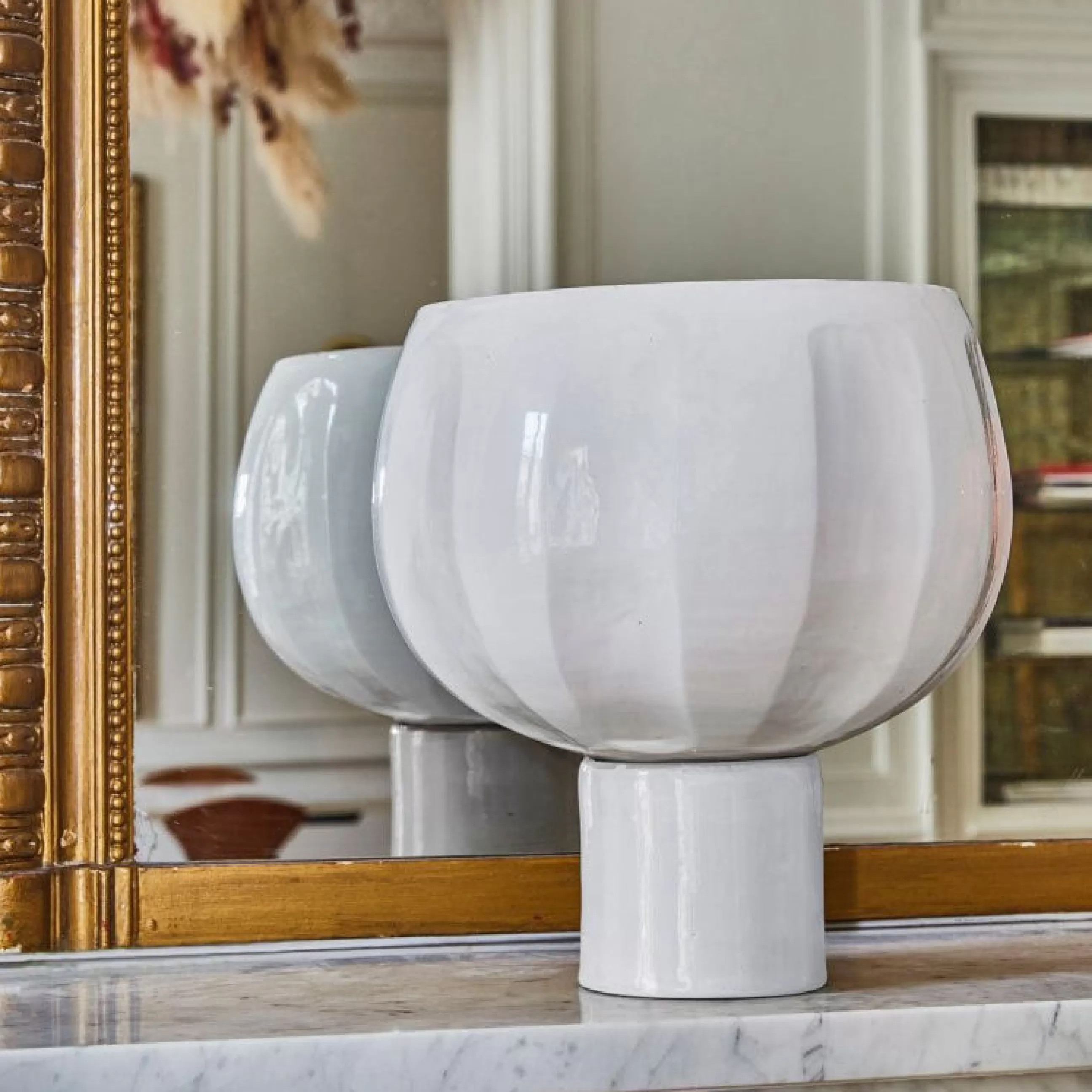 Corbeilles Centres De Table>POPUS EDITIONS Coupe Emy Ceramique/ O 29 X H 31 Cm - Fait Main - Blanc