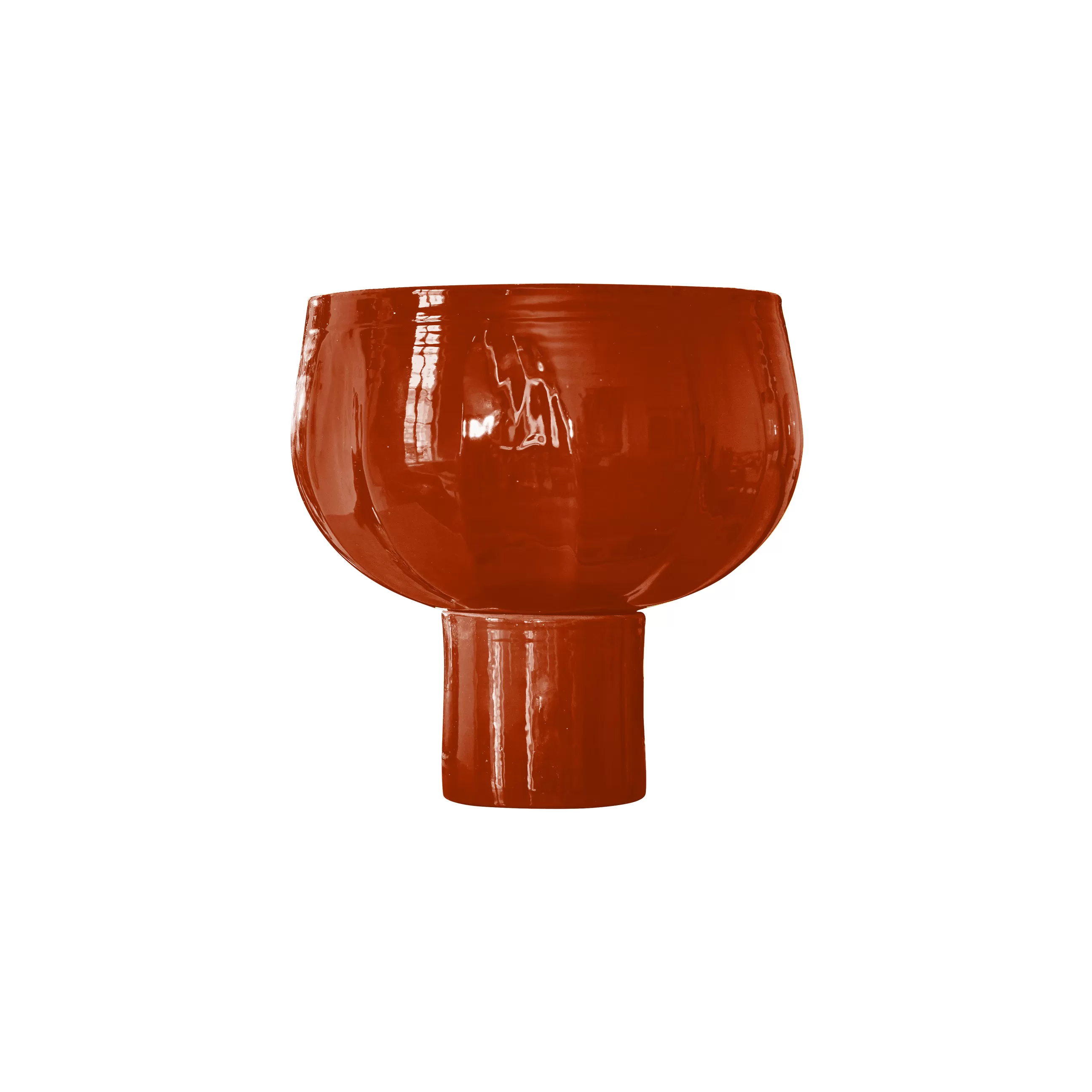 Corbeilles Centres De Table>POPUS EDITIONS Coupe Emy Ceramique Rouge / O 29 X H 31 Cm - Fait Main - Terracotta