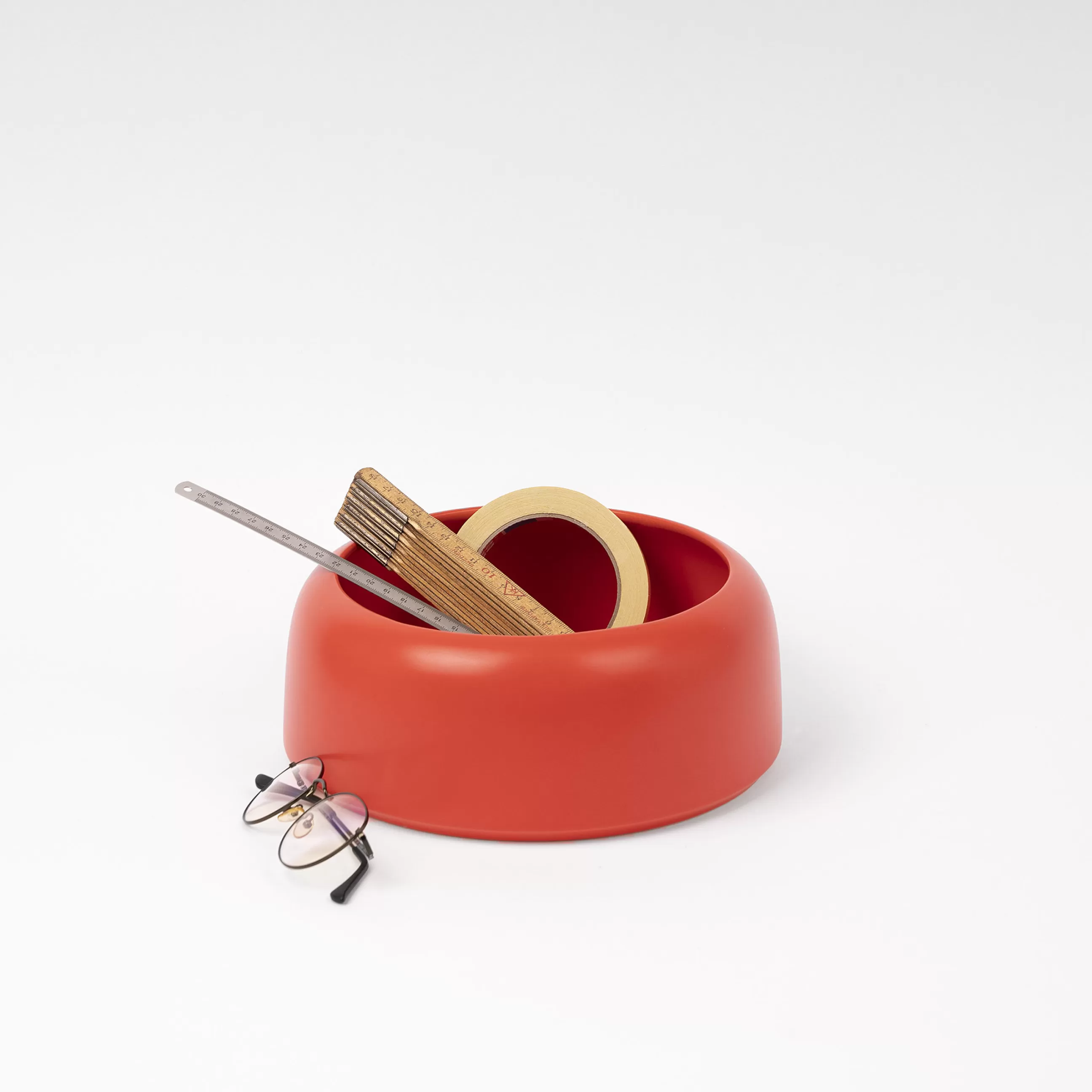 Corbeilles Centres De Table>raawii Coupe Omar 01 Ceramique Rose Orange / Small - O 23,5 X H 9,5 Cm / Fait Main - Corail Soutenu