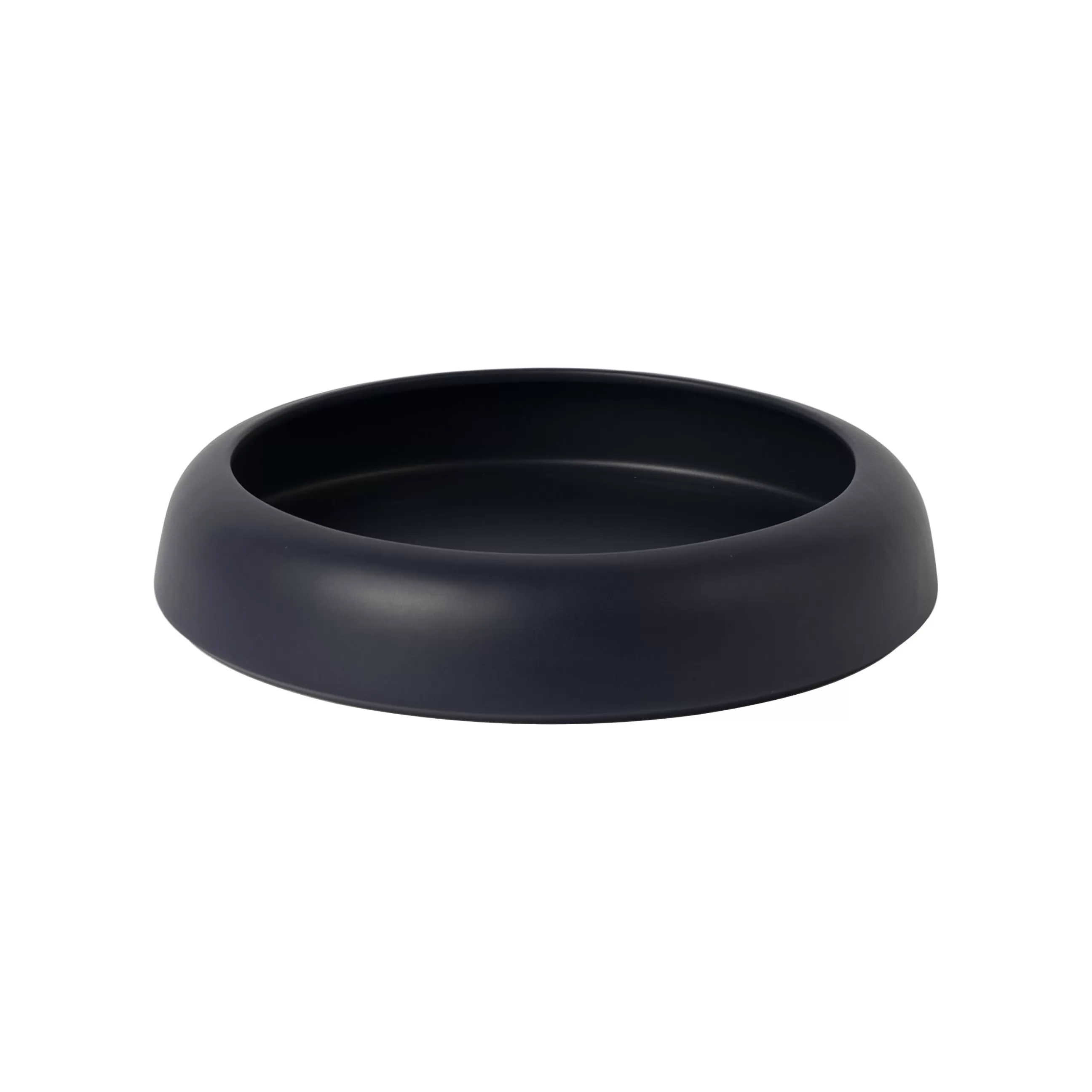 Corbeilles Centres De Table>raawii Coupe Omar 02 Ceramique Bleu / Plat - Large / O 30,8 X H 6,3 Cm - Fait Main - Bleu Fonce