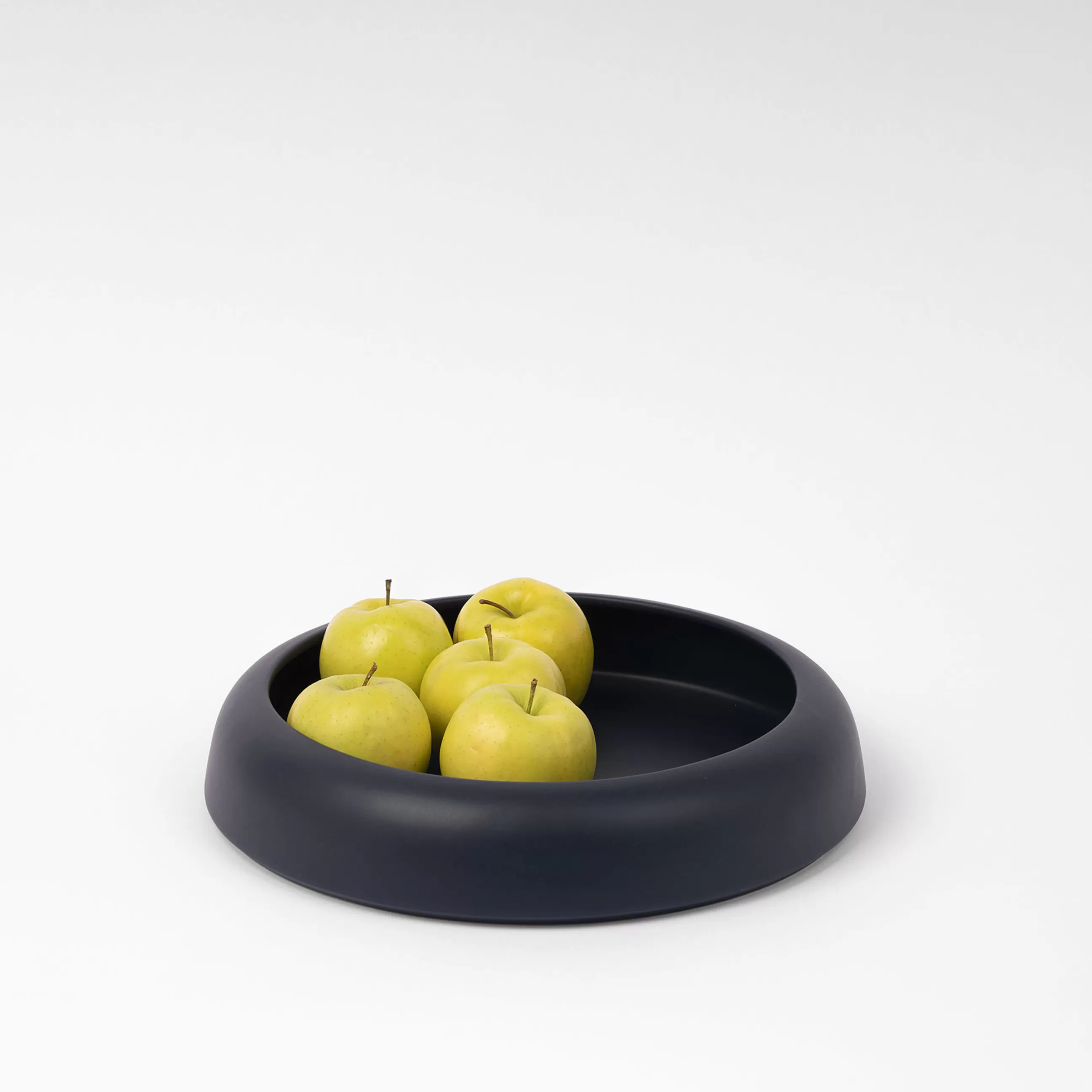 Corbeilles Centres De Table>raawii Coupe Omar 02 Ceramique Bleu / Plat - Large / O 30,8 X H 6,3 Cm - Fait Main - Bleu Fonce