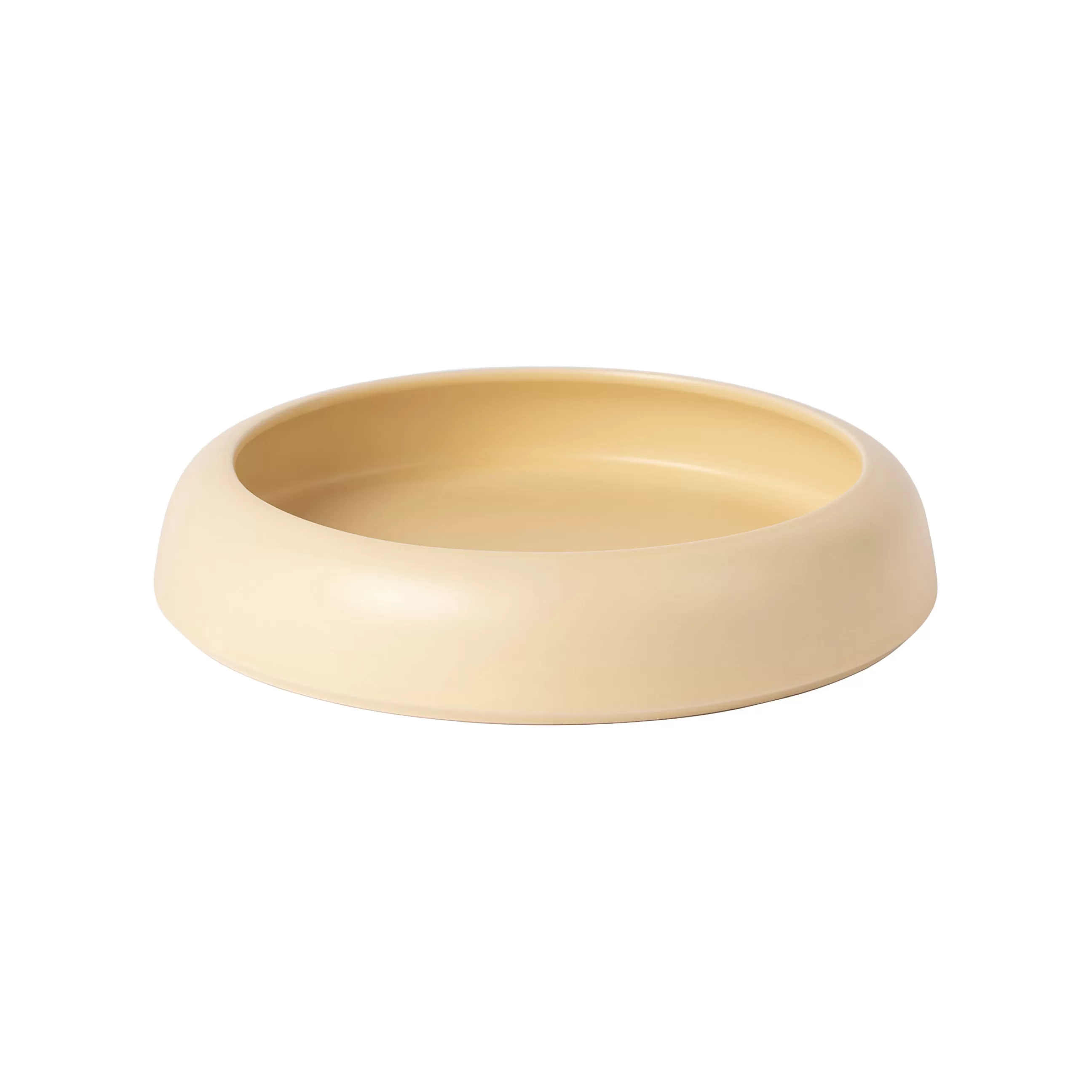 Corbeilles Centres De Table>raawii Coupe Omar 02 Ceramique Jaune / Plat - Large / O 30,8 X H 6,3 Cm - Fait Main - Jaune Doux