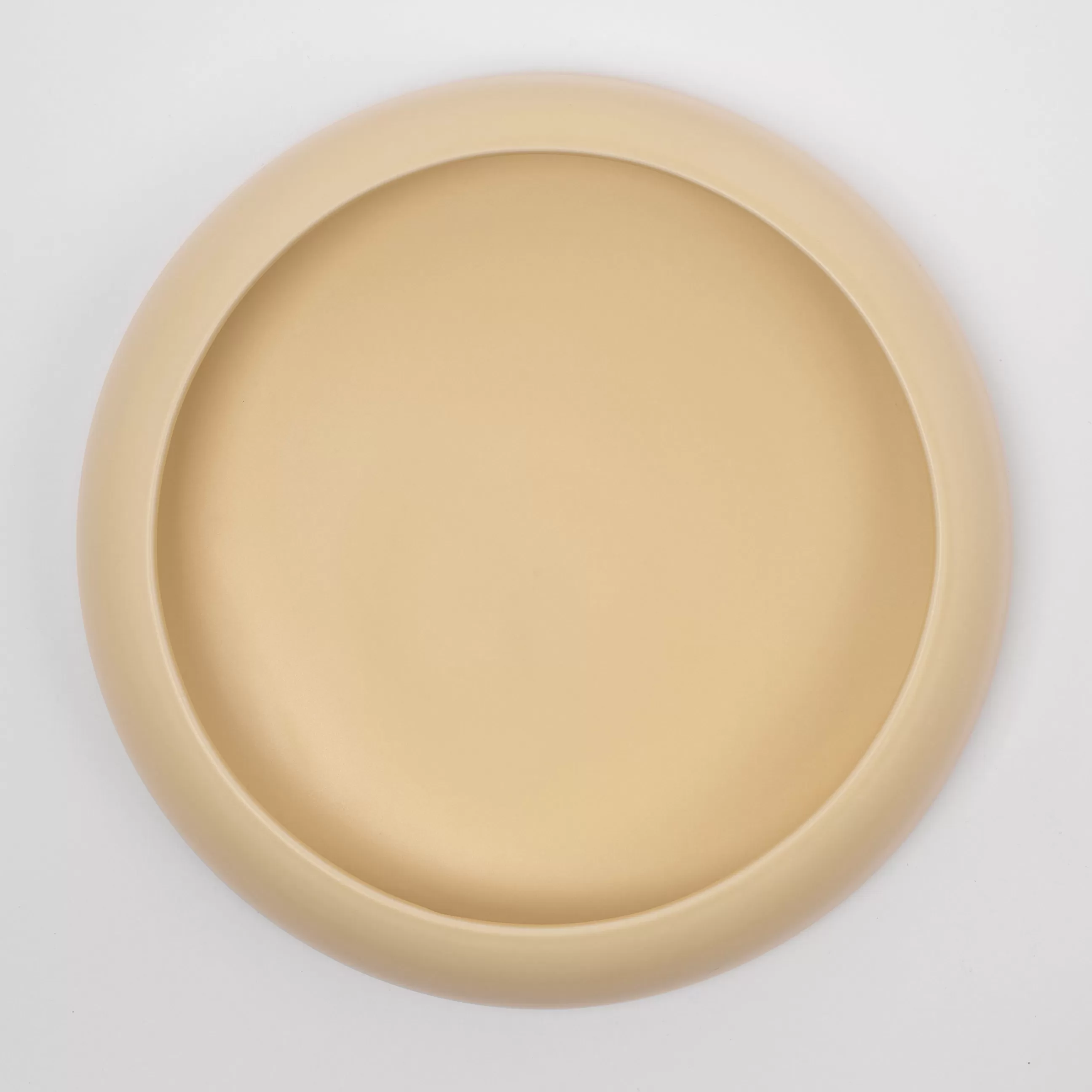 Corbeilles Centres De Table>raawii Coupe Omar 02 Ceramique Jaune / Plat - Large / O 30,8 X H 6,3 Cm - Fait Main - Jaune Doux