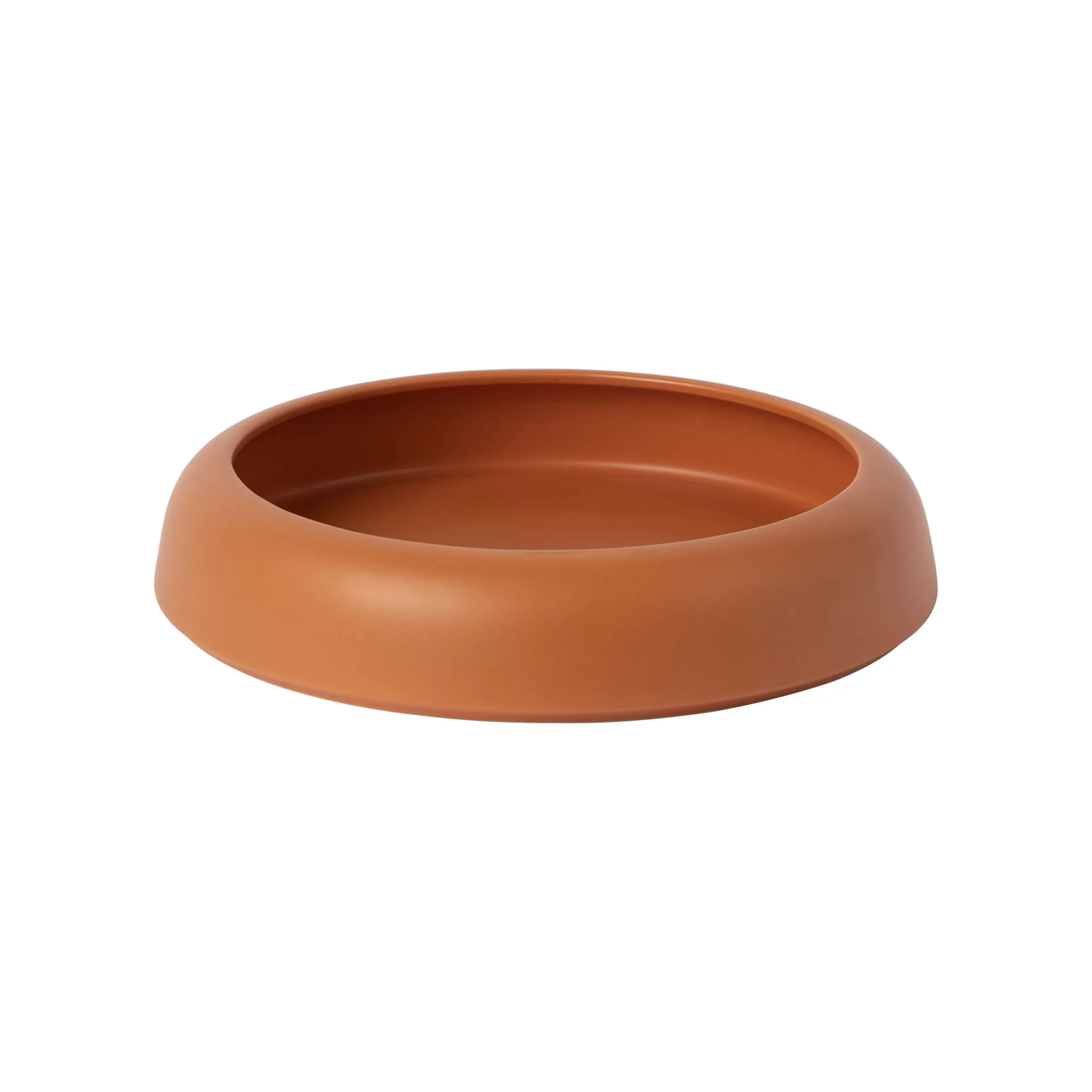 Corbeilles Centres De Table>raawii Coupe Omar 02 Ceramique Orange Marron / Plat - Large / O 30,8 X H 6,3 Cm - Fait Main - Cannelle