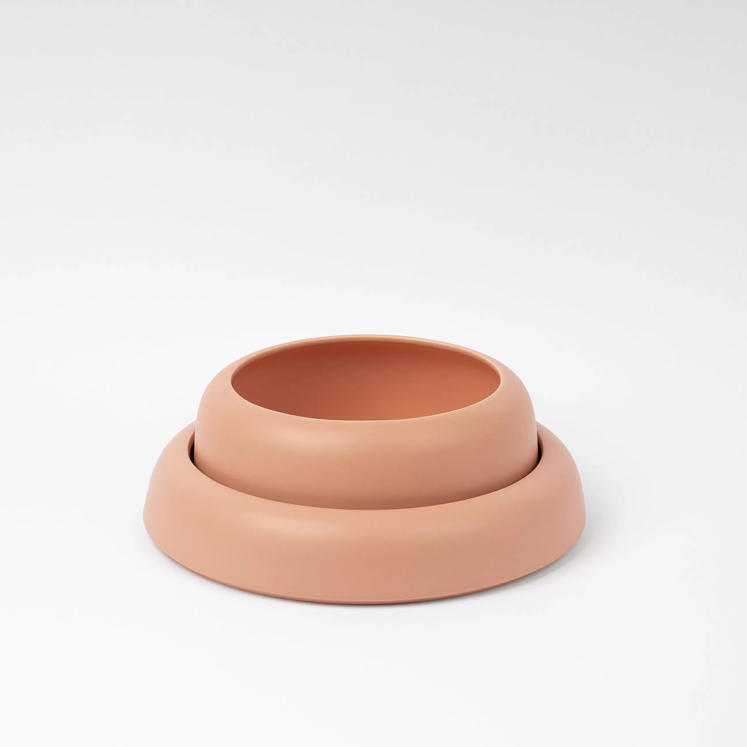 Corbeilles Centres De Table>raawii Coupe Omar 02 Ceramique Rose / Plat - Large / O 30,8 X H 6,3 Cm - Fait Main - Rose Nude